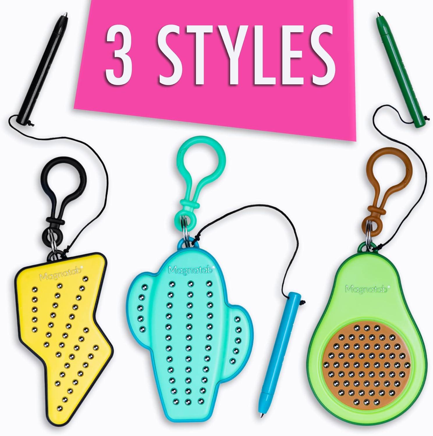 imageMagnatab Minis  Sensory Toys Magnetic Drawing Tool Toddler Writing Practice Sensory Play Fidget Toys Stylus Included TravelFriendly Ages 3  CactusLightning Bolt