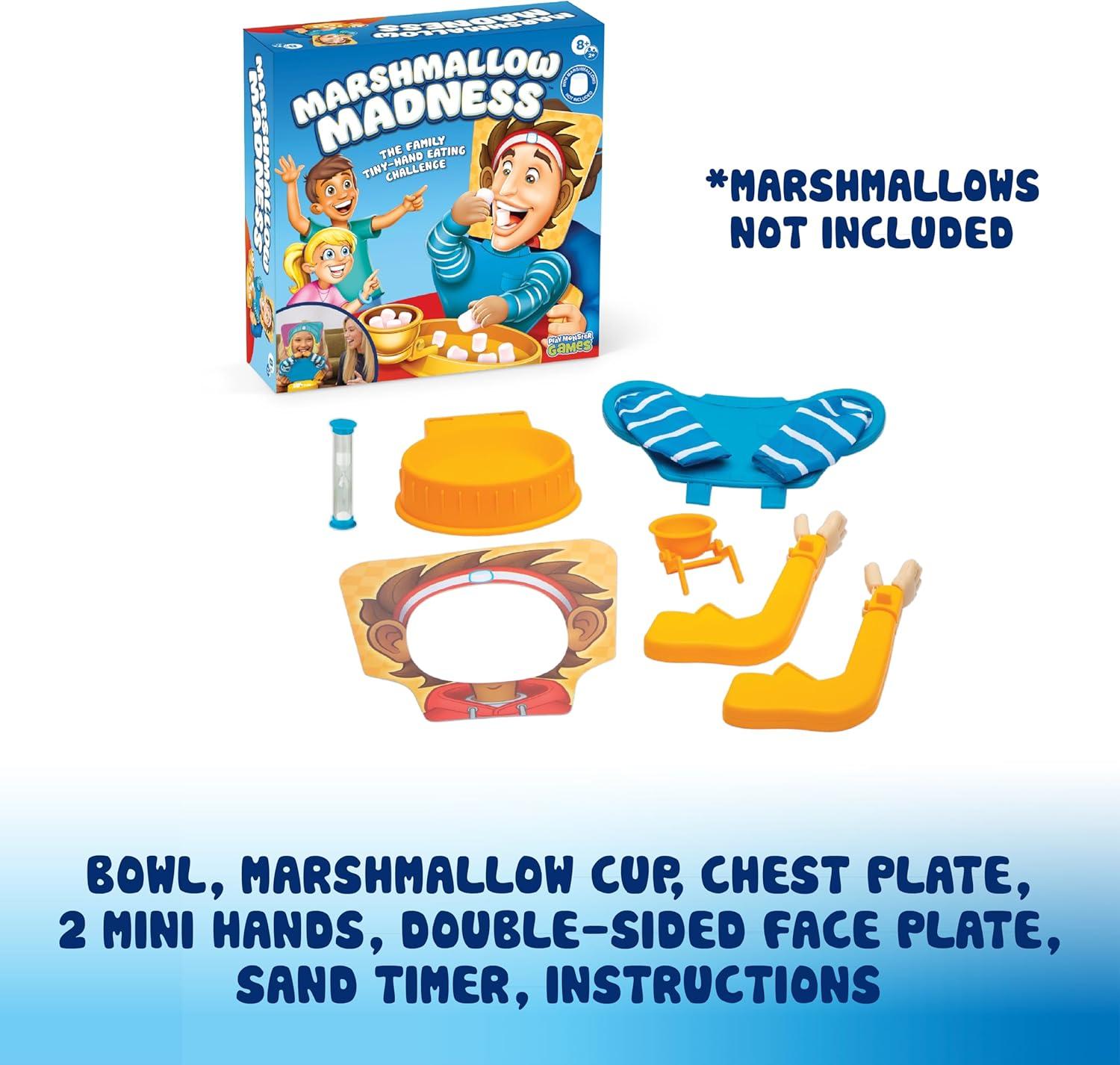 imagePlayMonster Dont Flush The Fish Game  HandEye Coordination Strategy Board Games for Family Game Night for Kids and Adults Easy Assembly Multiplayer Ages 4Marshmallow Madness