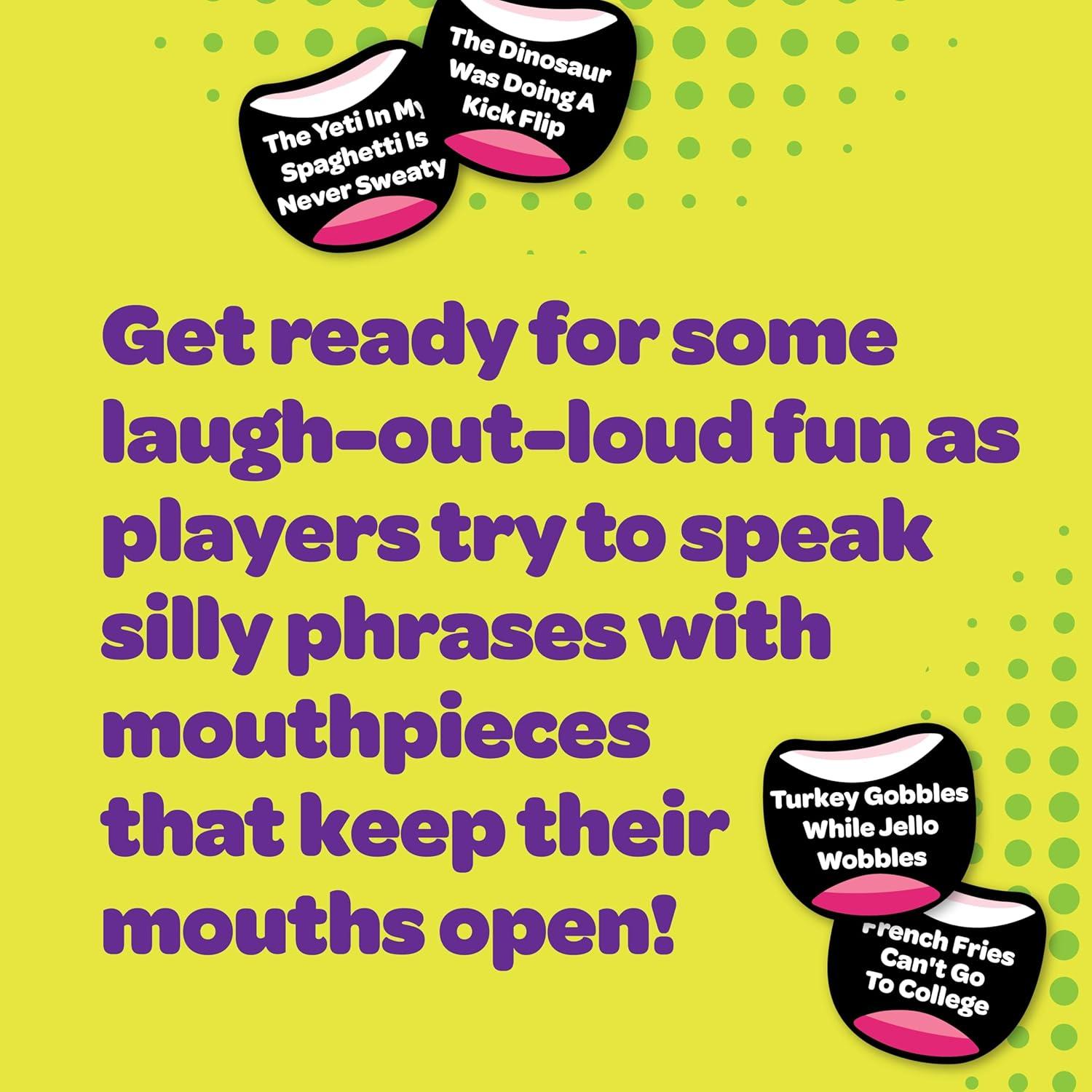 imagePlayMonster Swallow Your Words Card Games  Board Game for Family Game Night Sip It Say It Dont Spray It Multiplayer Game Guess The Phrase Before The Timer Runs Out Ages 8Mouth Off