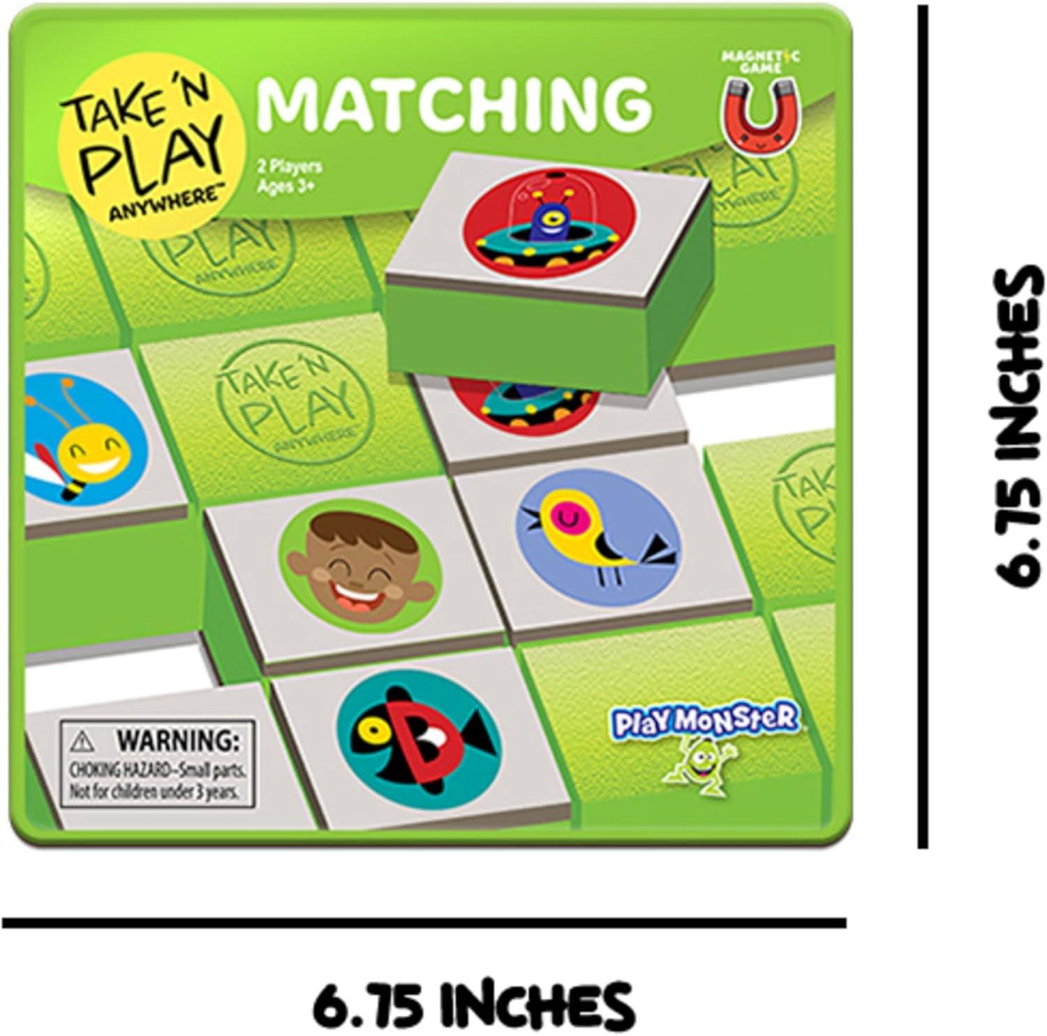 imagePlayMonster Take N Play  Matching Game  Easy to Use Hard to Lose  Fun on the Go Travel Game  For Ages 3