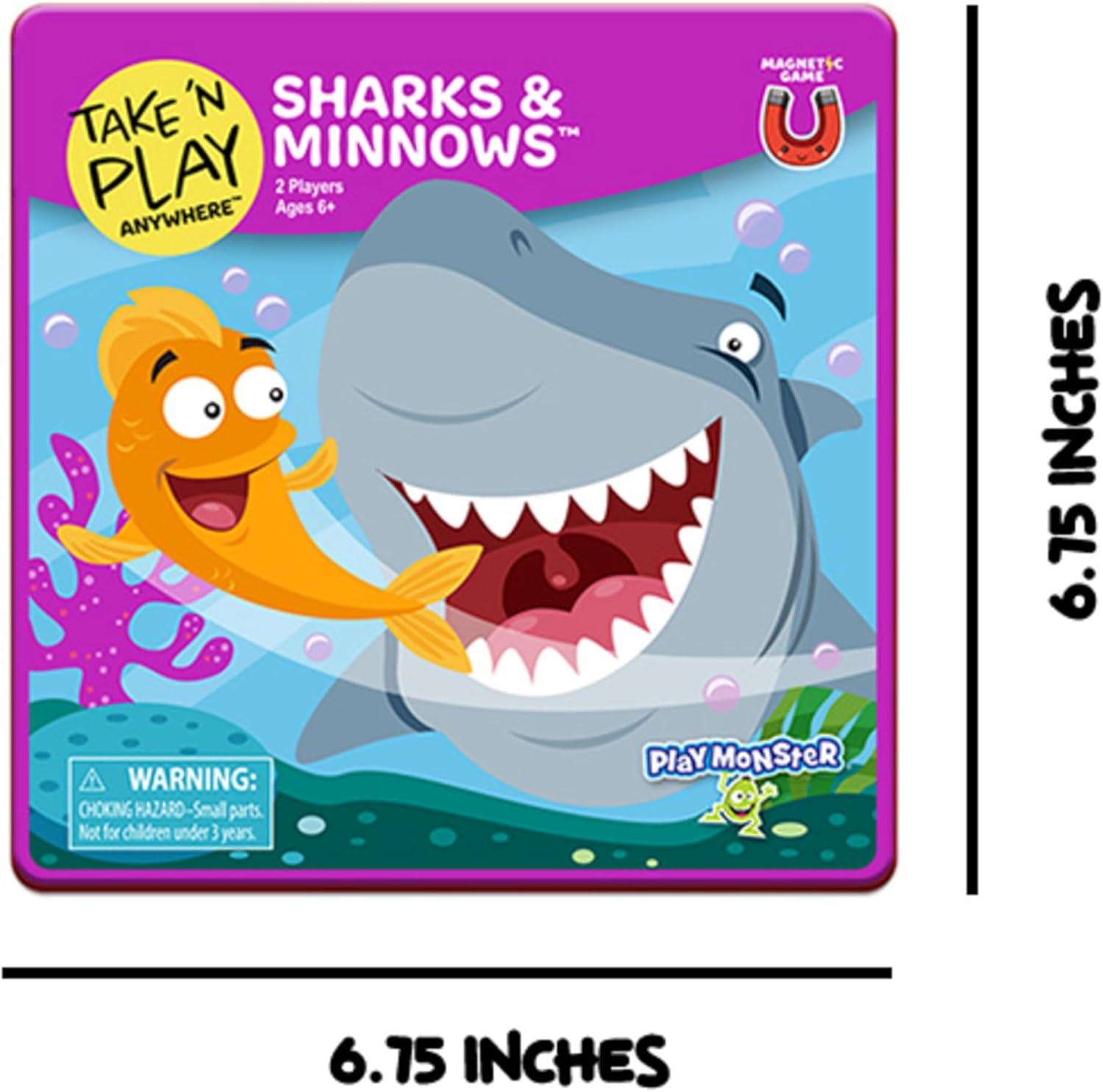 imagePlayMonster Take N Play Anywhere  Checkers  Magnetic Travel Game  Fun on The Go  for Ages 4Sharks N Minnows