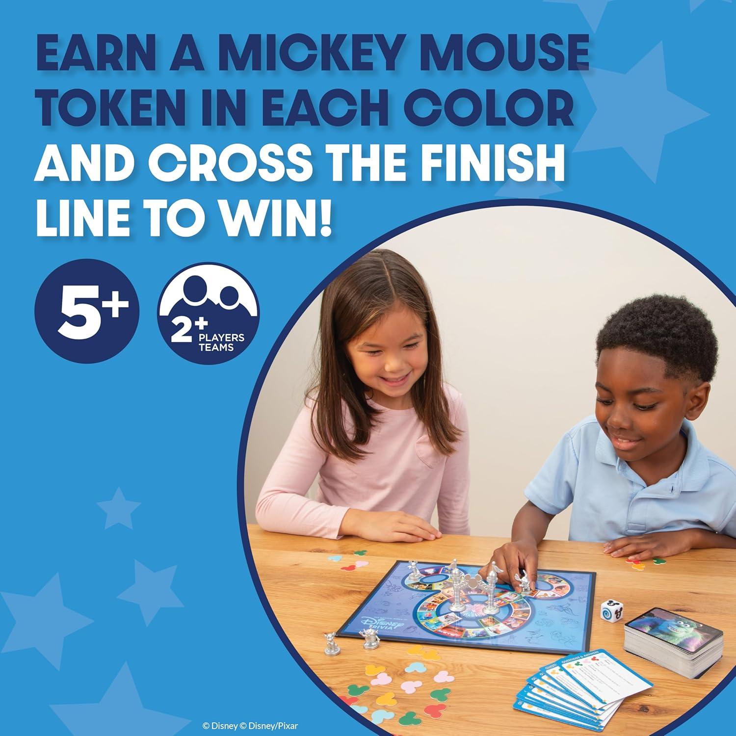 imagePlayMonster The Magical World of Disney Trivia Games  Board Games for Family Night Family Games MultiPlayer Board Game Family Board Game Travel Games Disney Game Ages 6Kids
