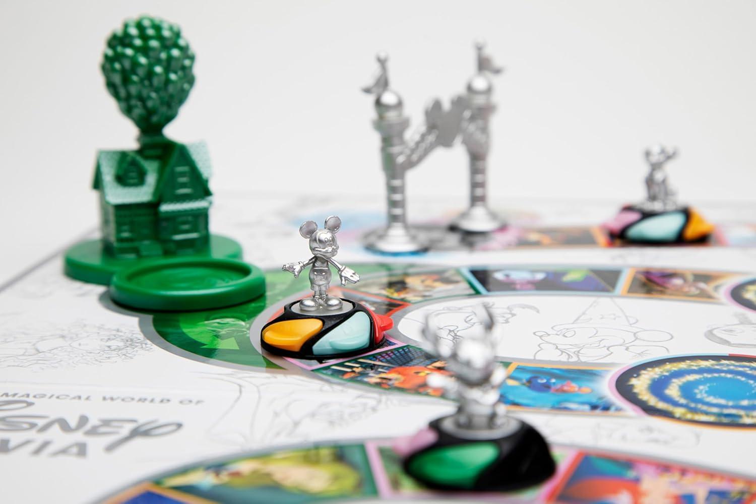 imagePlayMonster The Magical World of Disney Trivia Games  Board Games for Family Night Family Games MultiPlayer Board Game Family Board Game Travel Games Disney Game Ages 6Silver
