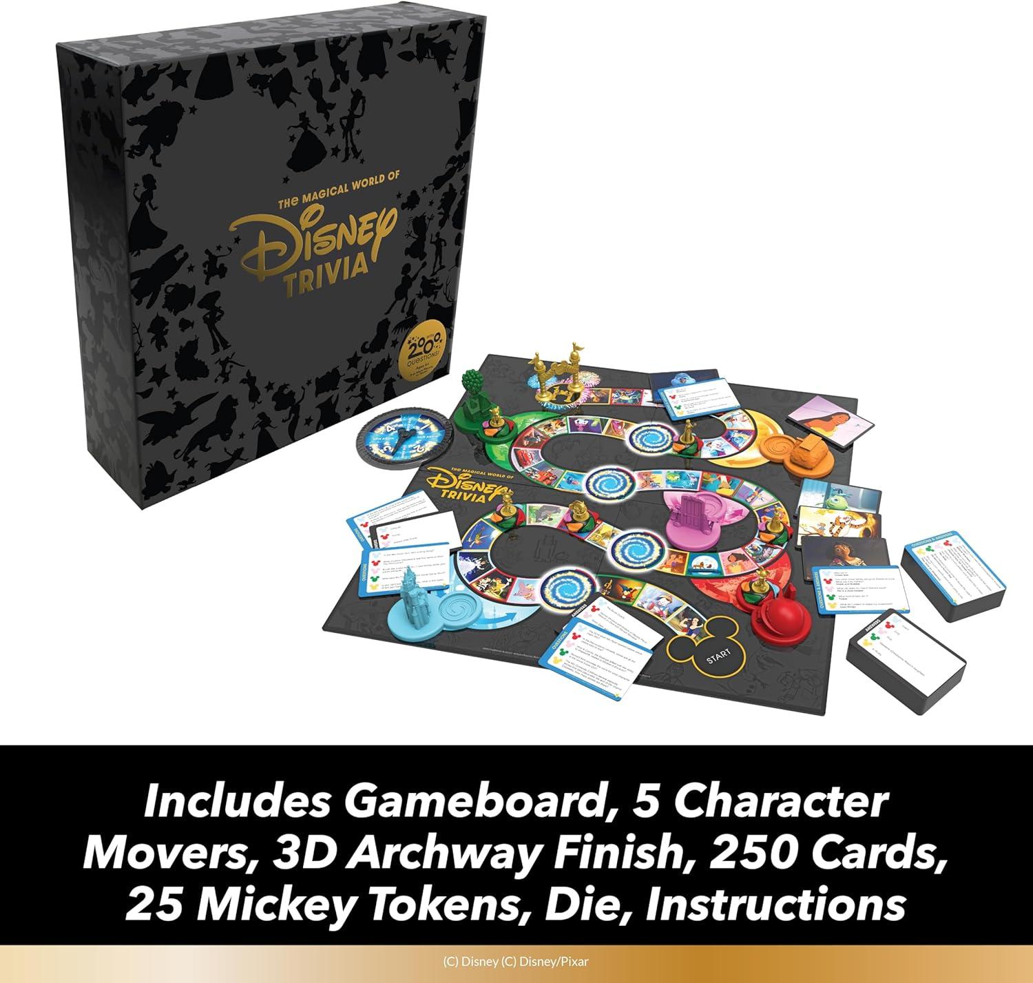 imagePlayMonster The Magical World of Disney Trivia Games  Board Games for Family Night Family Games MultiPlayer Board Game Family Board Game Travel Games Disney Game Ages 6Classic