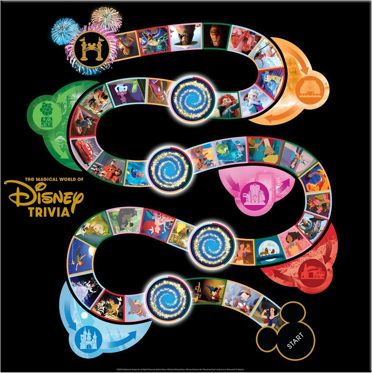 imagePlayMonster The Magical World of Disney Trivia Games  Board Games for Family Night Family Games MultiPlayer Board Game Family Board Game Travel Games Disney Game Ages 6Classic