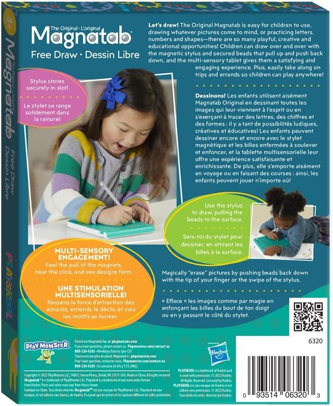 imagePlayskool Magnatab  GlowinTheDark  Learning and Sensory Drawing Tool  for Kids Ages 3 and UpFree Draw