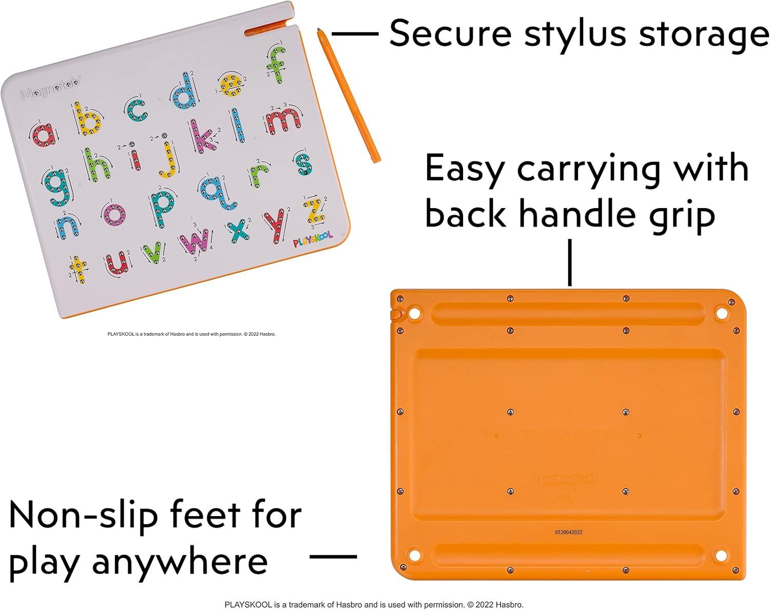 imagePlayskool Magnatab  GlowinTheDark  Learning and Sensory Drawing Tool  for Kids Ages 3 and Upa to z Lowercase