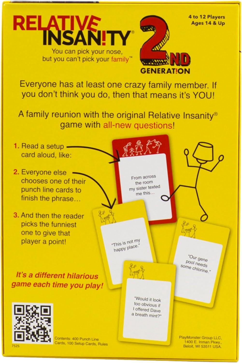 imageRelative Insanity Card Games  Family Games Night Kids Games Laugh Till You Drop Card Games for Adults Travel Games Fun Kid Games Designed by Comedian Jeff Foxworthy MultiPlayer Ages 142nd Gen