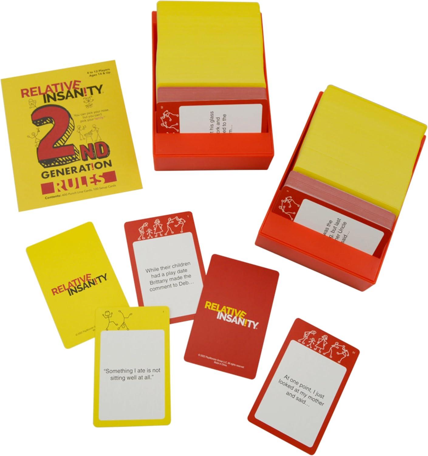 imageRelative Insanity Card Games  Family Games Night Kids Games Laugh Till You Drop Card Games for Adults Travel Games Fun Kid Games Designed by Comedian Jeff Foxworthy MultiPlayer Ages 142nd Gen