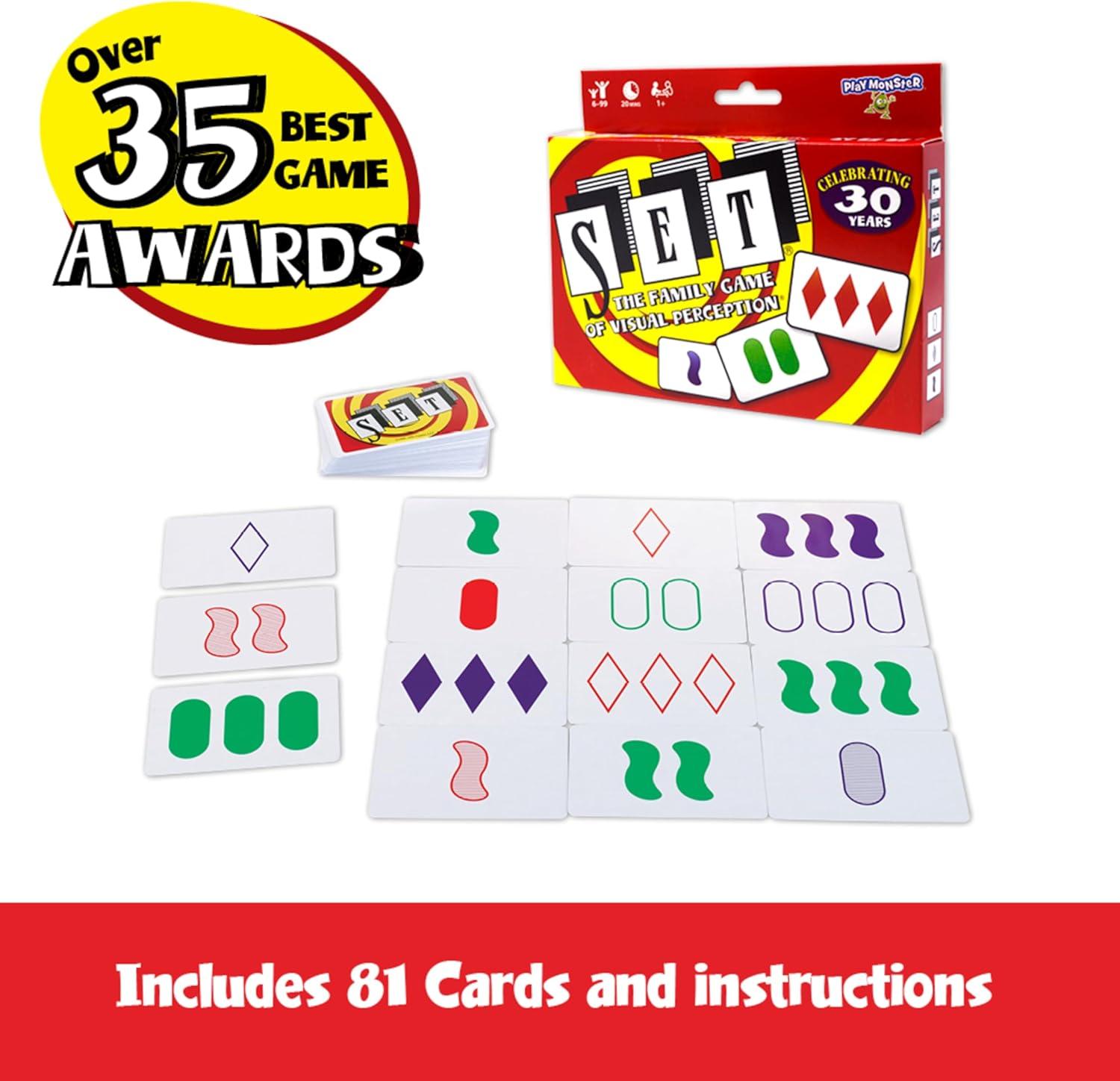 imageSET Enterprises SET  The Family Card Game of Visual Perception  Race to Find The Matches For Ages 881 Cards Rules includedSET
