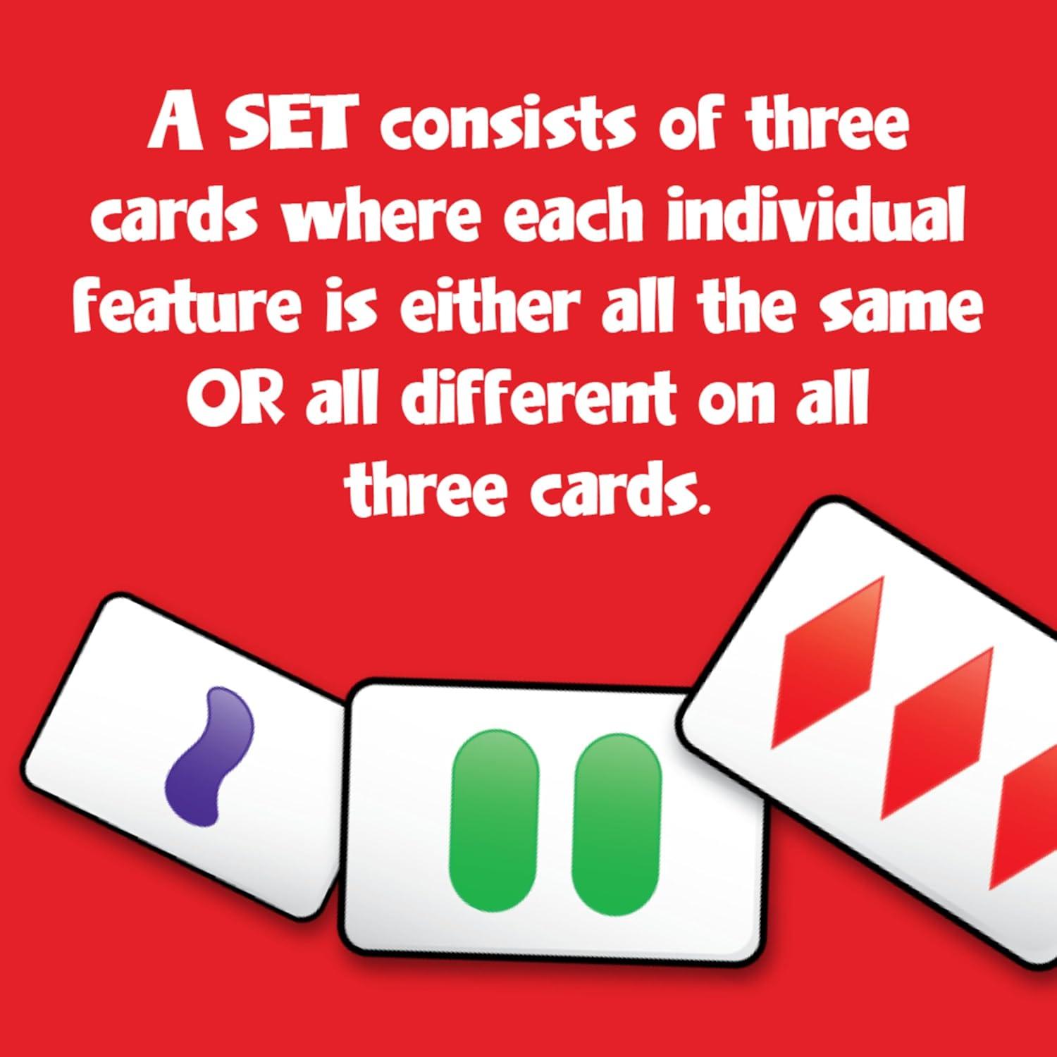 imageSET Enterprises SET  The Family Card Game of Visual Perception  Race to Find The Matches For Ages 881 Cards Rules includedSET