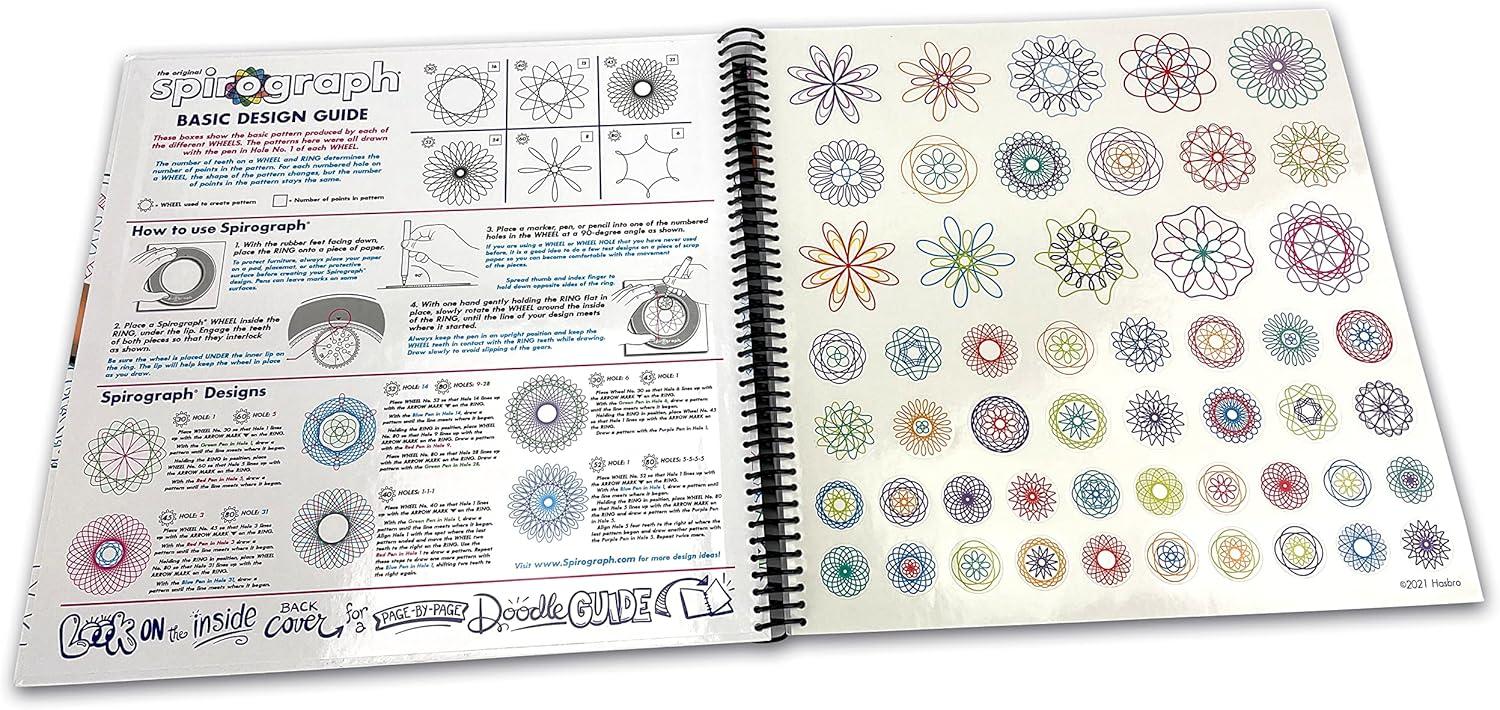 imageSpirograph  Doodle Art Journal  Activity Drawing Kit  with Guided Drawing Templates for Kids 8