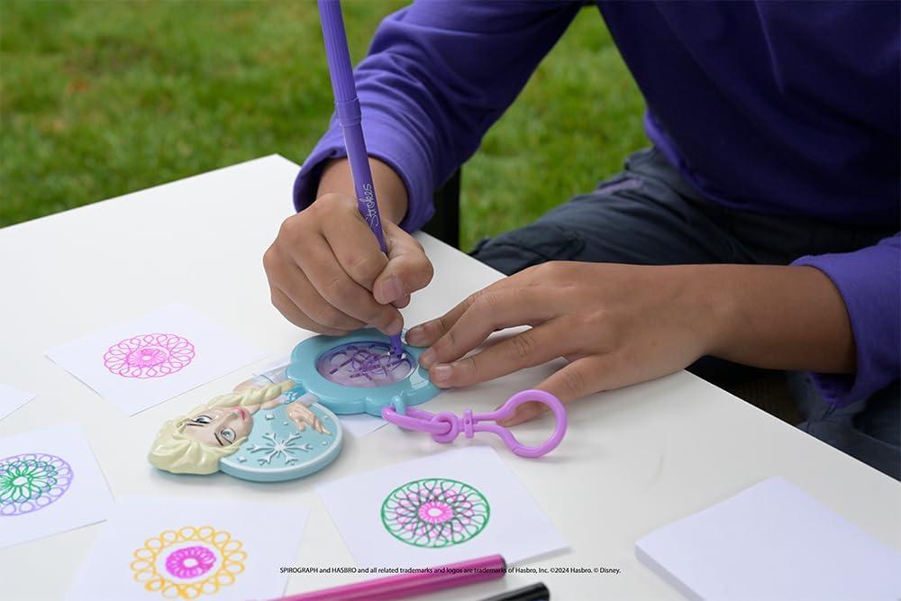 imageSpirograph Cyclex Clip Elsa  Disney  The Easy Way to Make Countless Amazing Designs  Rotating Stencil Wheel  Travel Ages 5Elsa