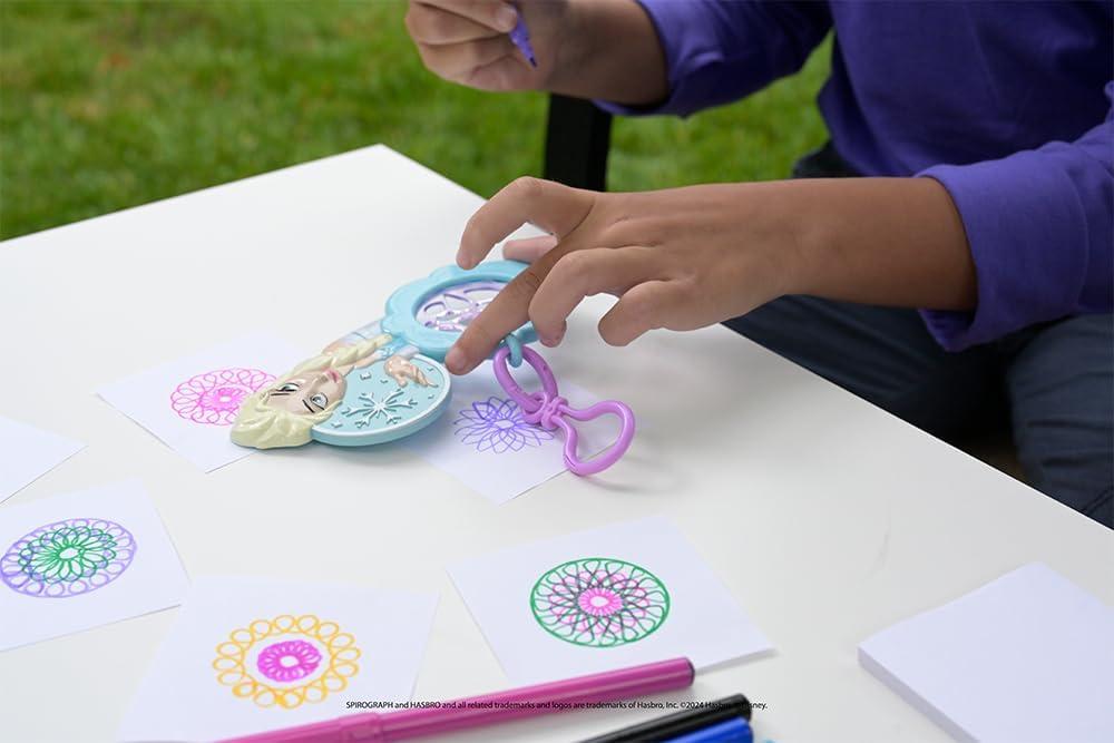 imageSpirograph Cyclex Clip Elsa  Disney  The Easy Way to Make Countless Amazing Designs  Rotating Stencil Wheel  Travel Ages 5Elsa