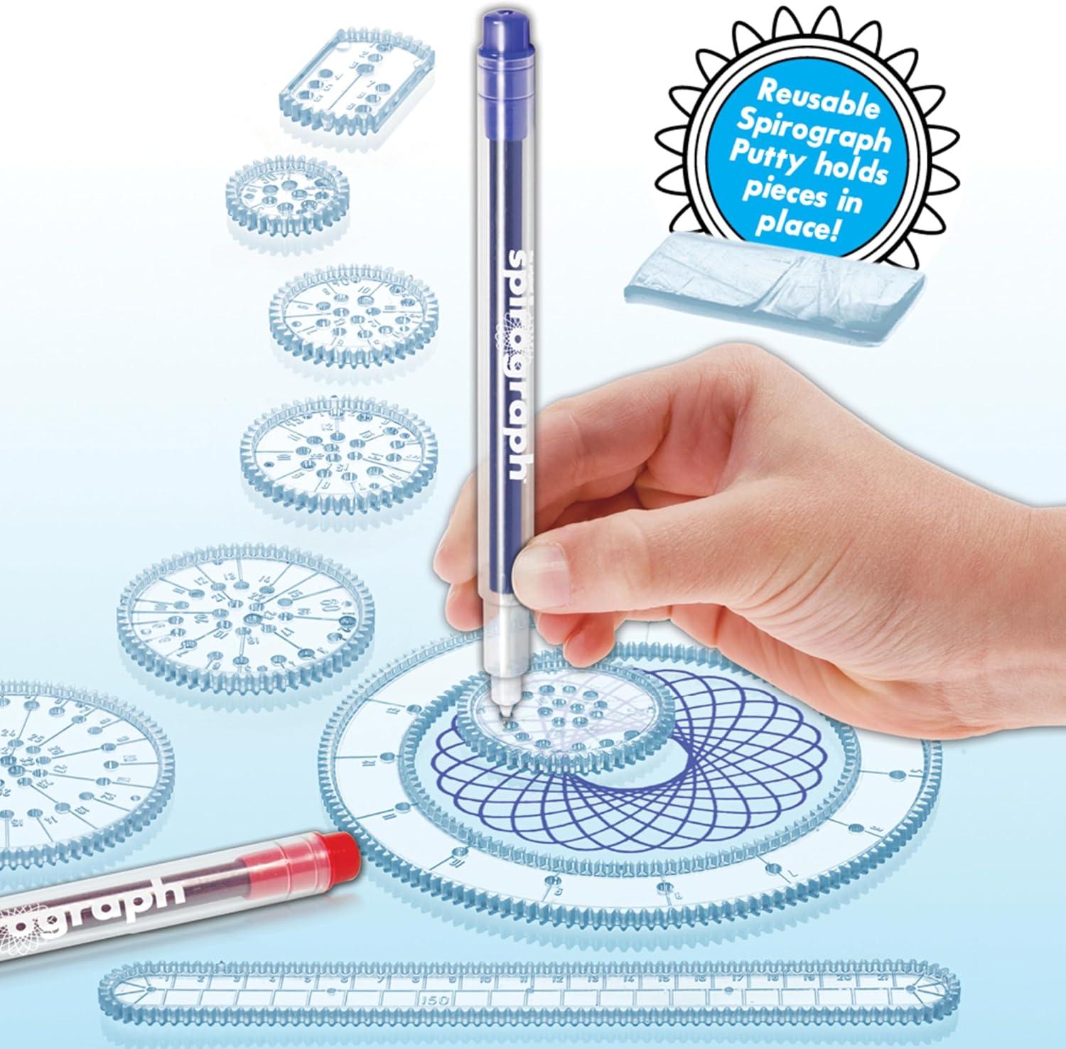 imageSpirograph Design Set Collectors Tin  Arts and Crafts Kids Toys Art Supplies Craft Supplies Drawing Kit Spiral Art Classic Gear Design Kit Pens Design Sheet Included Ages 8 and UpDesign Tin