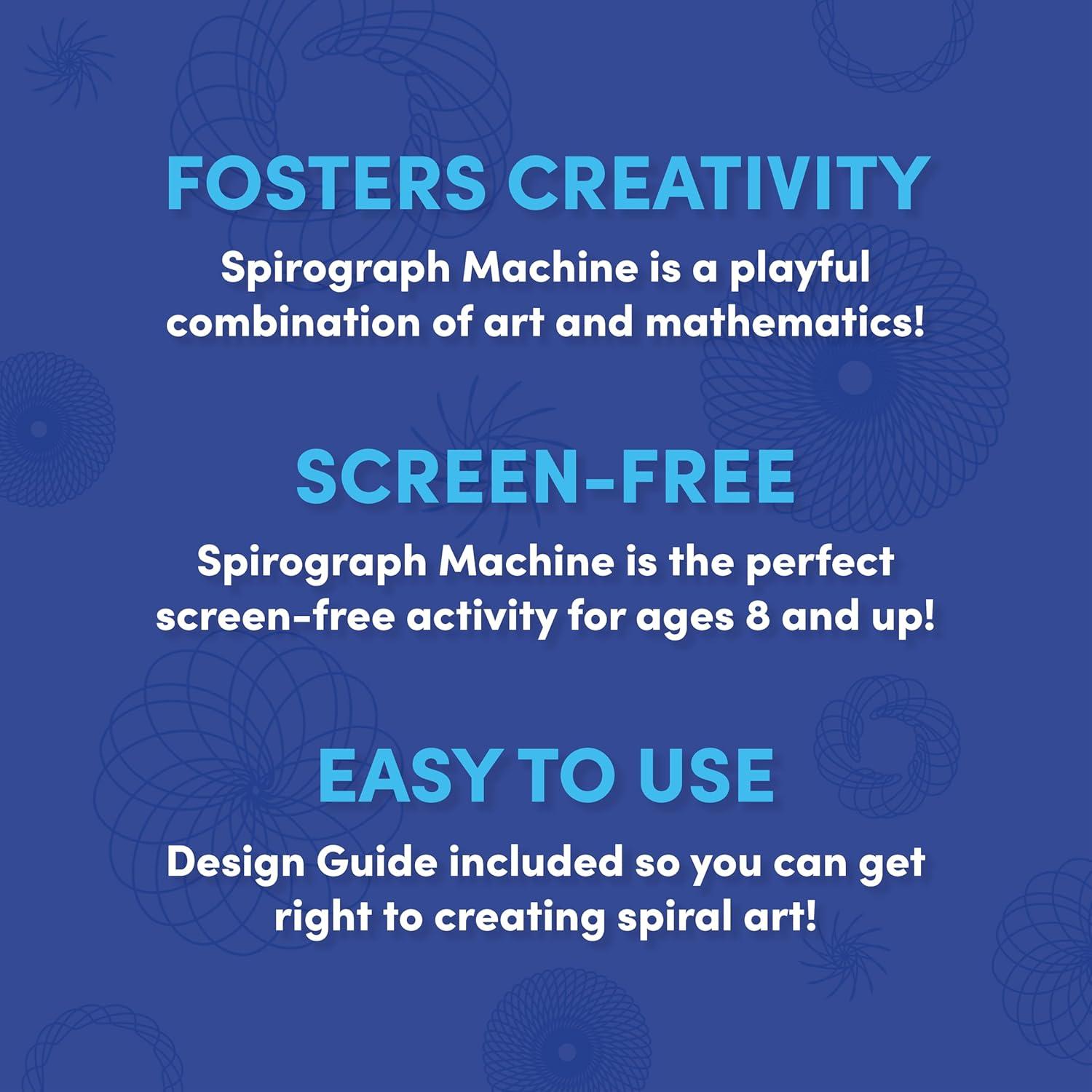 imageSpirograph Electric Machine  Arts and Crafts Kids Toys Art Supplies Craft Supplies Drawing Kit Spiral Art Classic Gear Design Kit Case Pens Design Sheet Included Ages 8Electric Machine