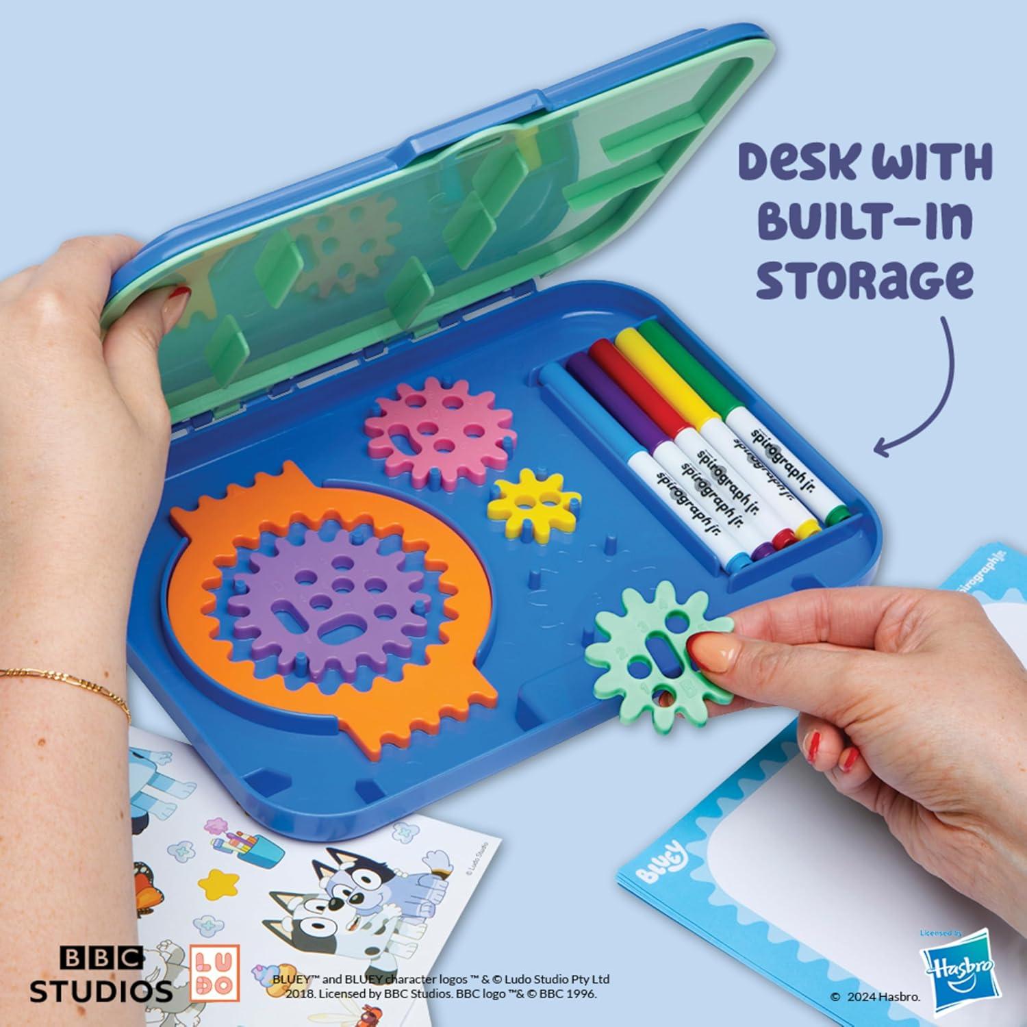 imageSpirograph Electric Machine  Arts and Crafts Kids Toys Art Supplies Craft Supplies Drawing Kit Spiral Art Classic Gear Design Kit Case Pens Design Sheet Included Ages 8Bluey