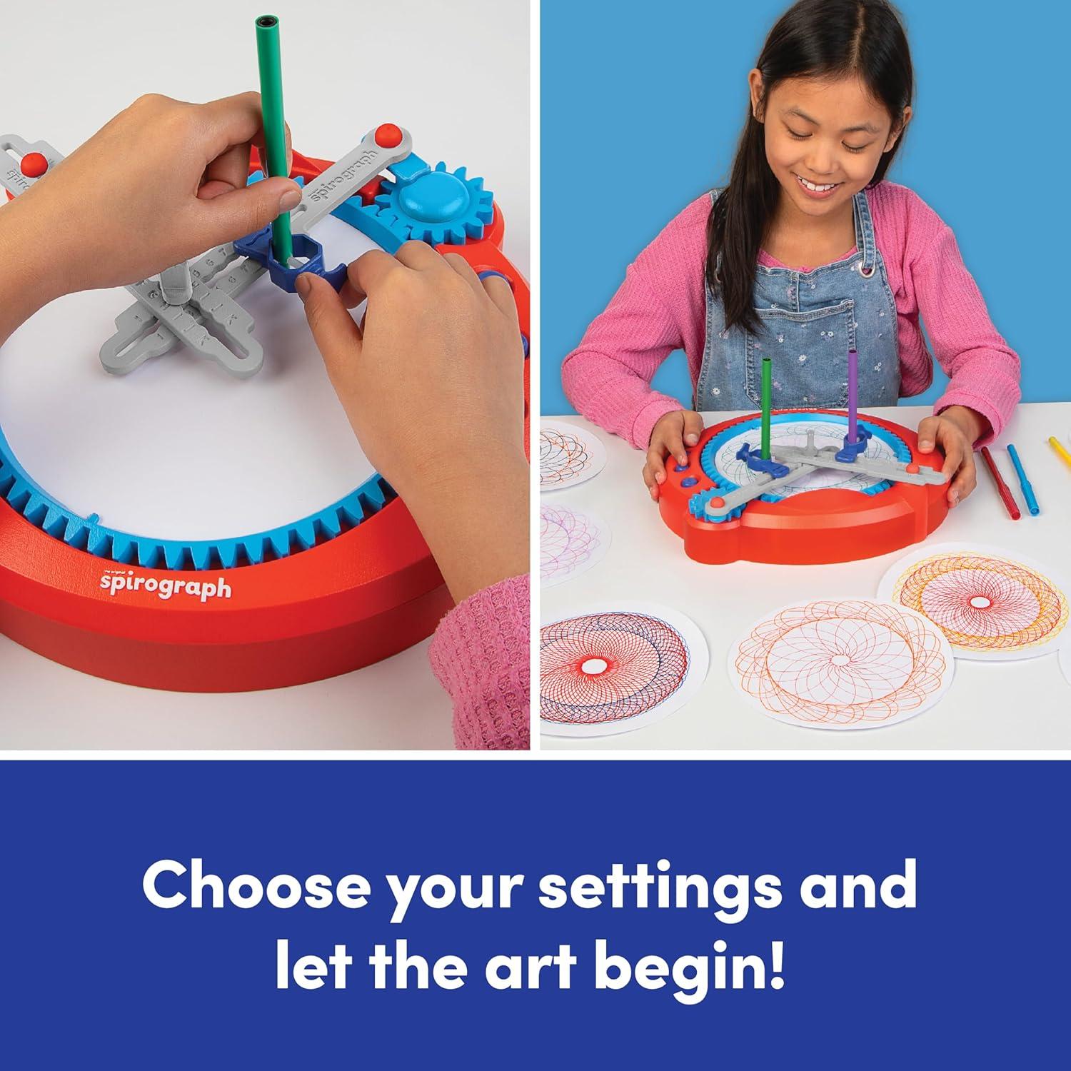 imageSpirograph Electric Machine  Arts and Crafts Kids Toys Art Supplies Craft Supplies Drawing Kit Spiral Art Classic Gear Design Kit Case Pens Design Sheet Included Ages 8Electric Machine