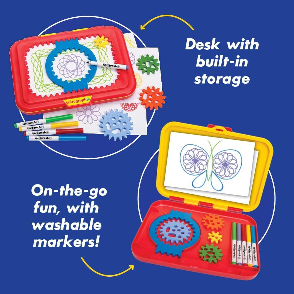 imageSpirograph Electric Machine  Arts and Crafts Kids Toys Art Supplies Craft Supplies Drawing Kit Spiral Art Classic Gear Design Kit Case Pens Design Sheet Included Ages 8Original