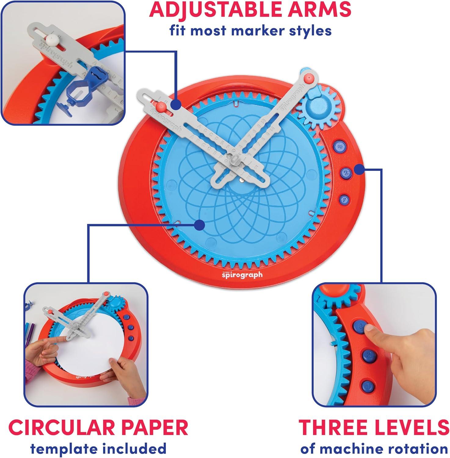 imageSpirograph Electric Machine  Arts and Crafts Kids Toys Art Supplies Craft Supplies Drawing Kit Spiral Art Classic Gear Design Kit Case Pens Design Sheet Included Ages 8Electric Machine