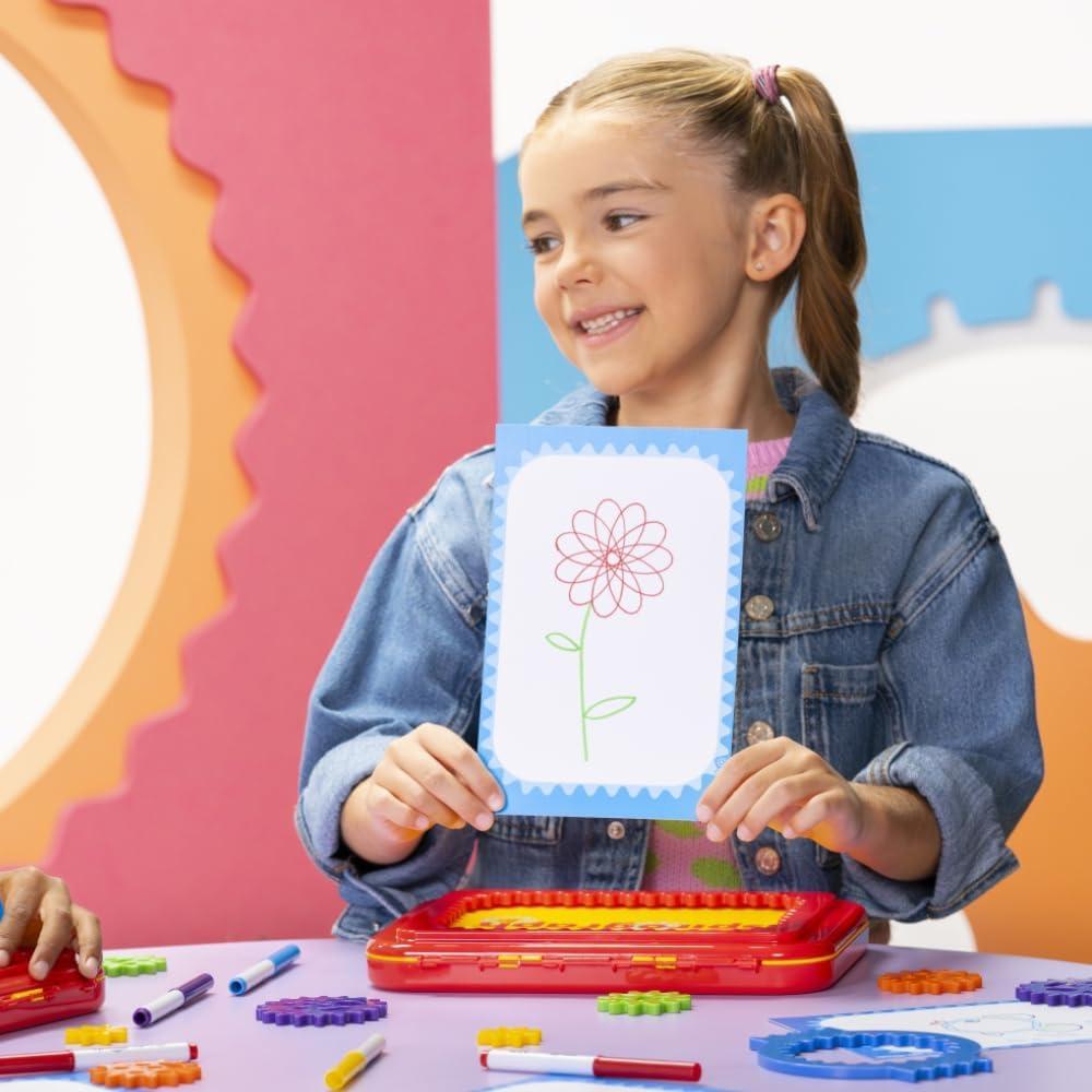 imageSpirograph Electric Machine  Arts and Crafts Kids Toys Art Supplies Craft Supplies Drawing Kit Spiral Art Classic Gear Design Kit Case Pens Design Sheet Included Ages 8Original