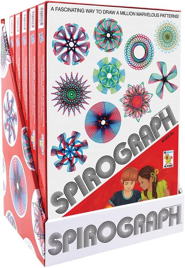 imageSpirograph Retro Deluxe Set  Arts and Crafts Kids Toys Art Supplies Craft Supplies Drawing Kit Spiral Art Reproduction of Classic Gear Design Kit Pens Design Sheet Included Ages 8
