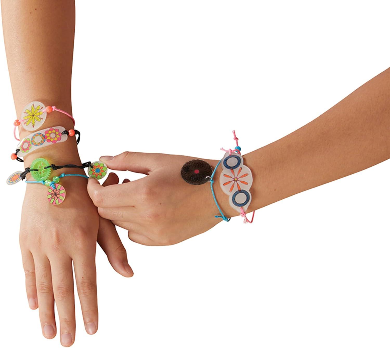 imageSpirograph Shrink Charms Friendship Bracelet Kit Bracelet Making Kit for Girls Arts and Crafts for Kids Drawing Kit Girls Bracelet for Kids Ages 8