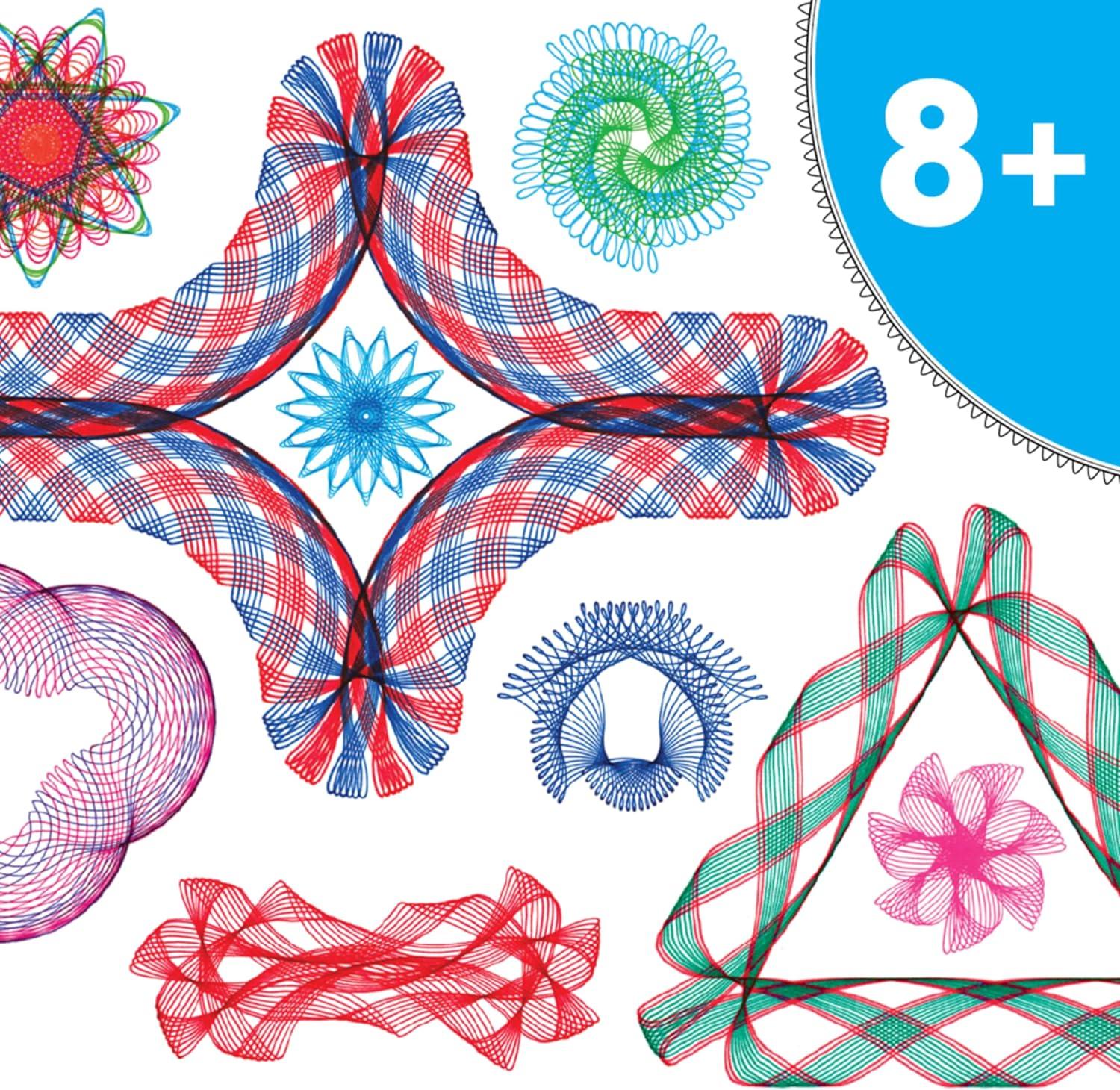 imageSpirograph Super 50th Anniversary Set Arts and Crafts Kids Toys Art Supplies Craft Supplies Drawing Kit Spiral Art Classic Gear Design Kit Case Pens Design Sheet Included Ages 850th Anniversary