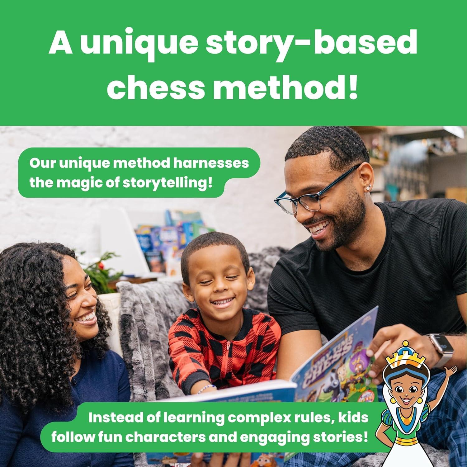 imageStory Time Chess  Chess Sets for Kids Kids Chess Set Chess Game Toddlers Learning Games for Kids Chess Sets for Boys ampamp GirlsStory Time Chess