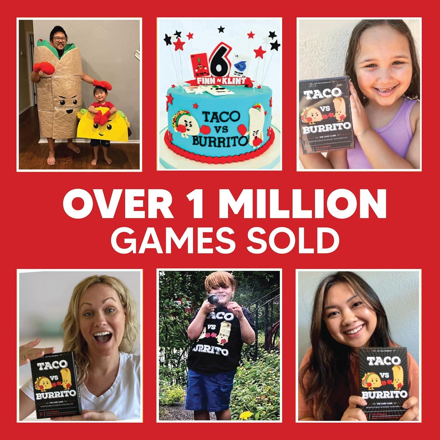 imageTaco vs Burrito  The Wildly Popular Surprisingly Strategic Card Game Created by a 7 Year Old  5 Ways to Play  a FamilyFriendly Party Game for Kids Teens ampamp AdultsOriginal Edition