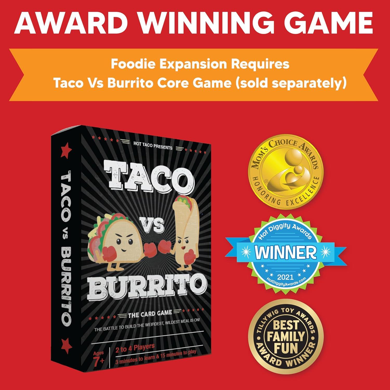 imageTaco vs Burrito Tokyo Expansion Pack  Fun Family Game for Kids ampamp Adults Ideal for Family Game Nights Board ampamp Card Game Perfect Idea Requires Core GameFoodie Expansion