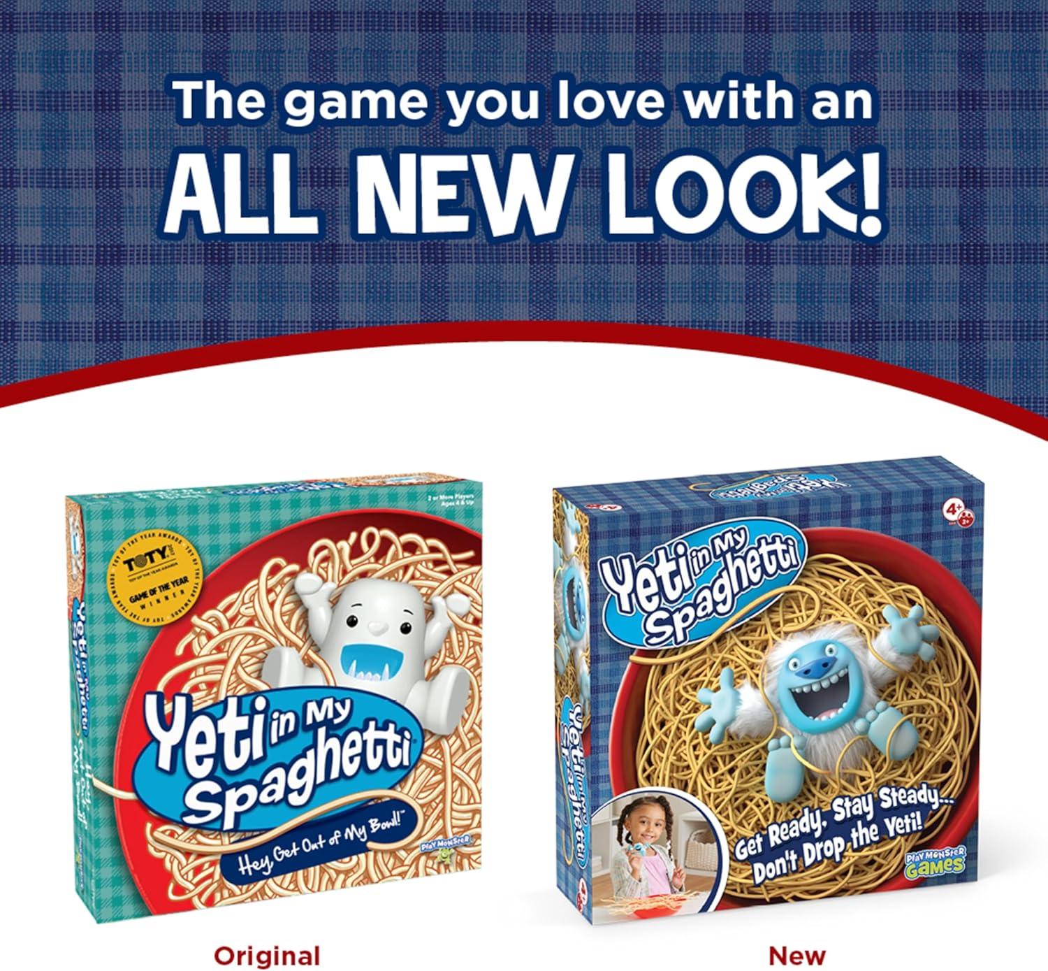 imageYeti in My Spaghetti Board Game  Kids Games Family Game MultiPlayer Board Games for Family Night Preschool Toys HandEyeCoordination Game Dont Drop Yeti Ages 4