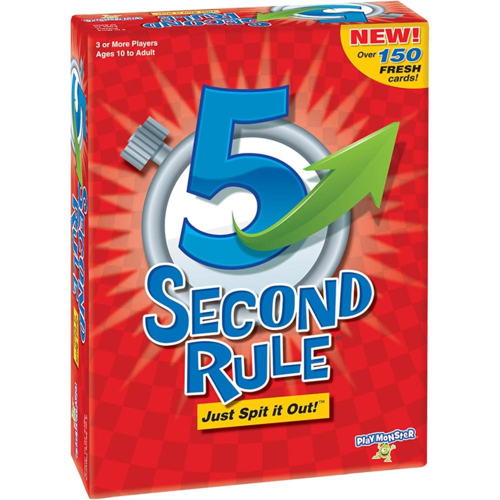 image5 Second Rule Game  Simple Questions Card Game for Family Fun Party Kids Travel Game Night ampamp Sleepovers  Think Fast and Shout Out Answers  For Ages 105 Second Rule