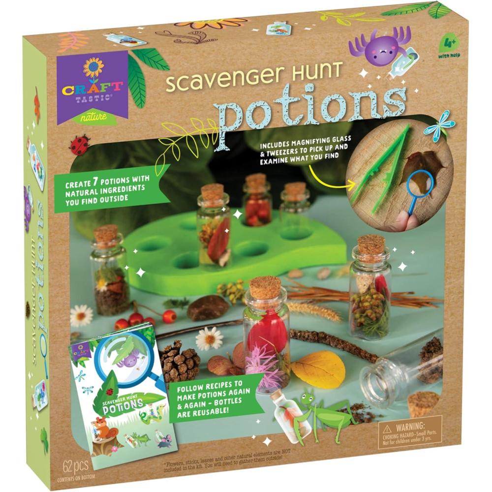 imageCraftTastic Scavenger Hunt Potions  Nature DIY Craft Kit  Create Magical Nature Potions  Makes 7 Potions  Comes with Recipe Book  Ages 4 with Adult Help