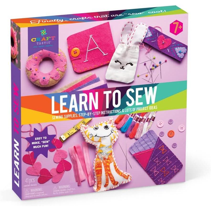 imageCrafttastic Lets Learn to Sew  Mini Sewing Kit Arts and Crafts Art Supplies Embroidery Kit for Beginners Includes Sewing Supplies EasytoFollow Instructions Arts ampamp Crafts Ages 7Crafttastic Learn to Sew Kit