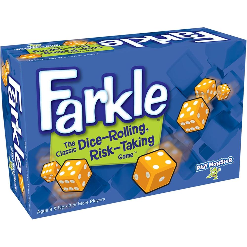 imageFarkle Classic Dice Games  Kids Family Games Travel Game Adult Games Board Game Dice Cup Dice Set Farkle Score Sheets Included Ages 8Classic Set