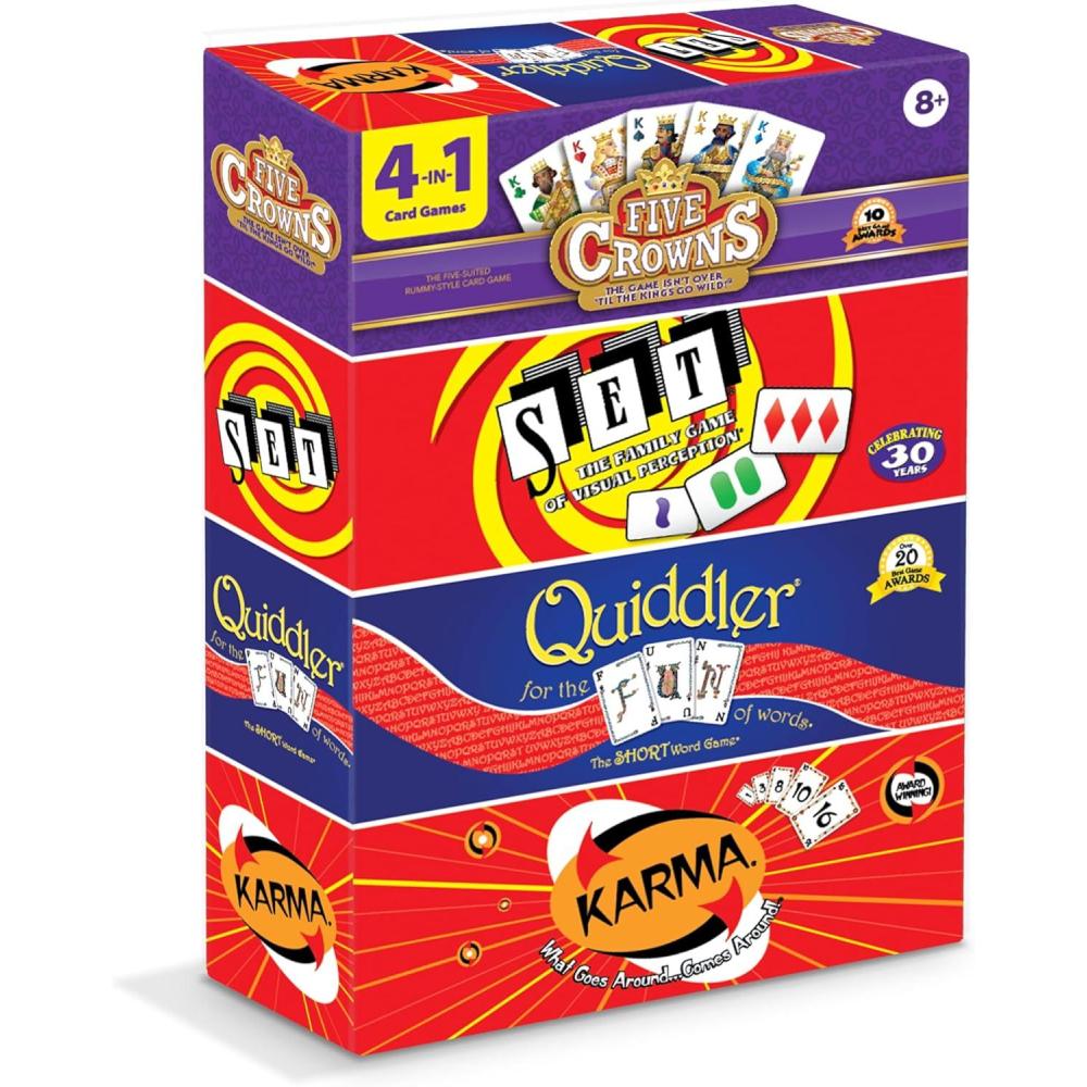 imageFive Crowns Giant Card Games  Jumbo Playing Cards Card Game for Kids and Adults Family Game Night 5 Suited Rummy Style Card Game Ages 84 Pack Bundle