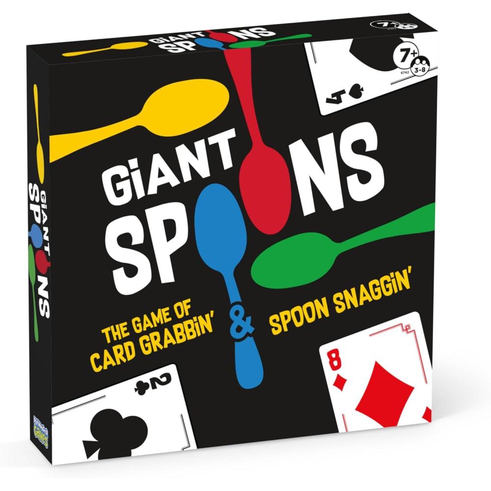 imageGiant Spoons Card Games for Kids  Spoons Game Deck of Cards Fun Family Games for Kids and Adults Playing Cards Game Night Travel Games 36 MultiPlayer Card Game Games for Adults Ages 7Giant Spoons