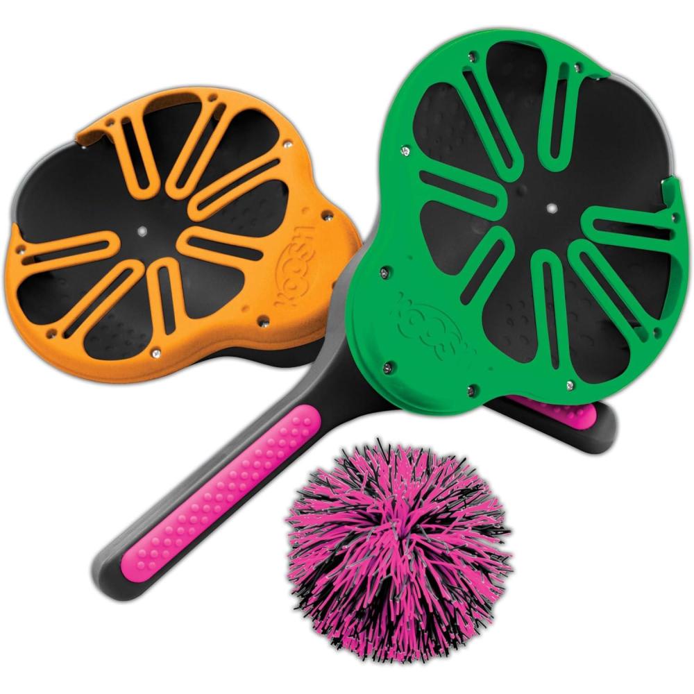 imageKoosh Flix Stix  Kids Outdoor Toys Beach Toys Plays Like Lacrosse Kids Games Outdoor Games for Adults and Family Ball Included Outdoor Play Toys ScreenFree Ages 6Neon