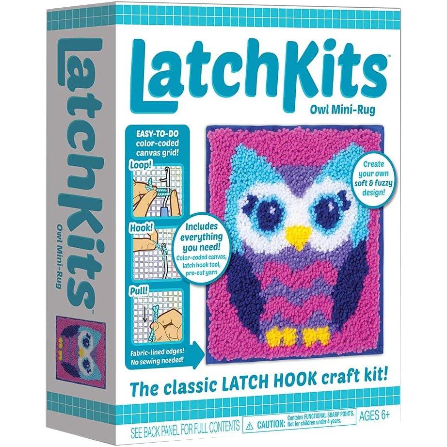 imageLatchKits Latch Hook Kits for Kids  Kids Crafts Arts and Crafts Yarn Art Wall Hanging ampamp MiniRugs Craft Supplies PreCut Yarn Easy Pattern Hook Included Arts ampamp Craft Ages 6 UnicornOwl
