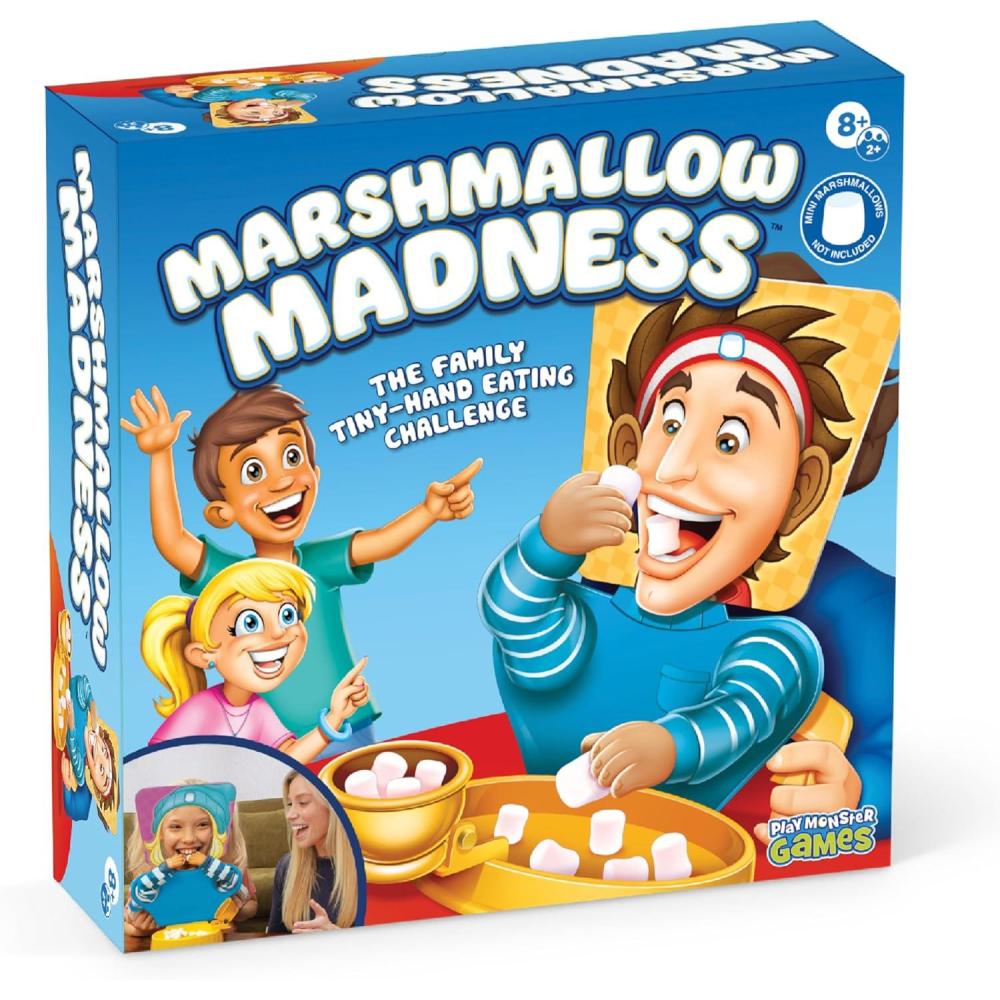 imagePlayMonster Dont Flush The Fish Game  HandEye Coordination Strategy Board Games for Family Game Night for Kids and Adults Easy Assembly Multiplayer Ages 4Marshmallow Madness