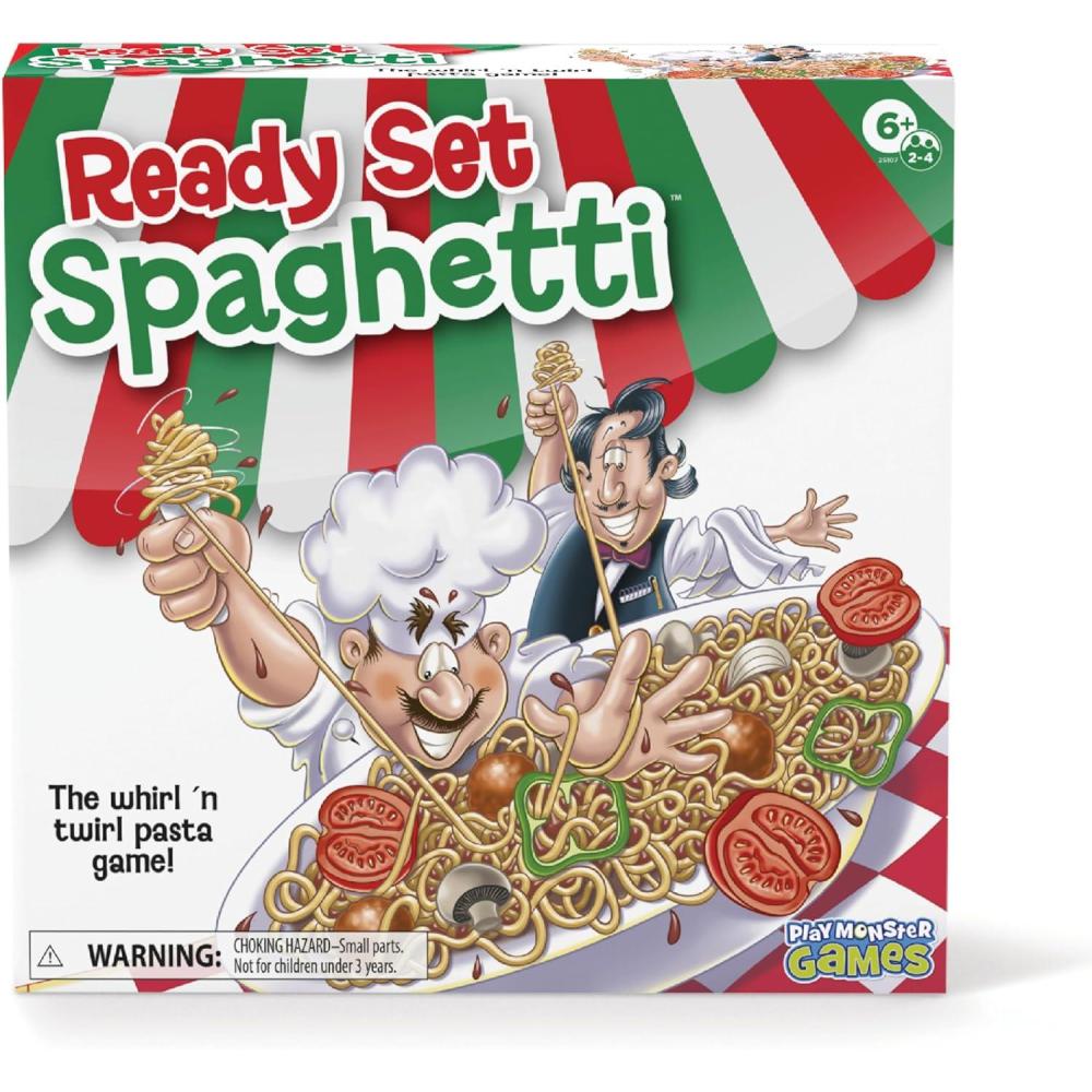imagePlayMonster Ready Set Spaghetti Board Game  Kids Games Family Game MultiPlayer Board Games for Family Night Preschool Toys HandEyeCoordination Game Ages 6Ready Set Spaghetti