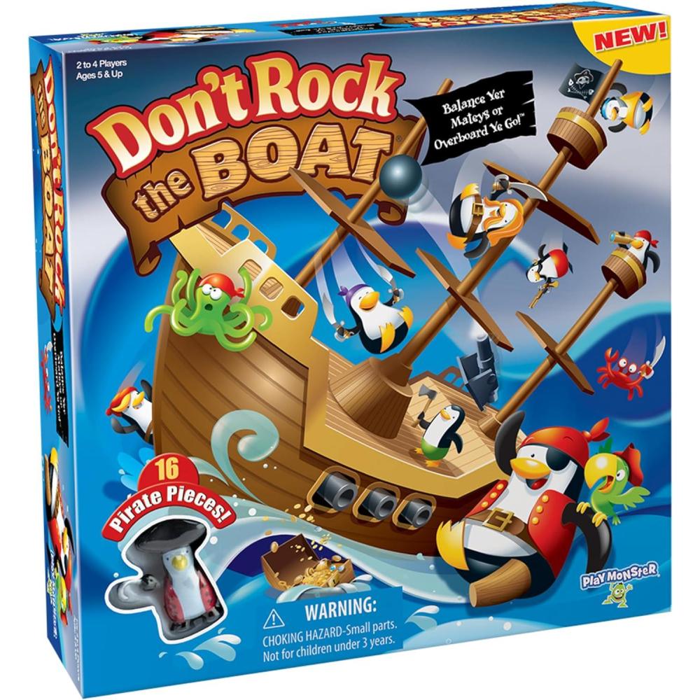 imagePlayMonster Ready Set Spaghetti Board Game  Kids Games Family Game MultiPlayer Board Games for Family Night Preschool Toys HandEyeCoordination Game Ages 6Dont Rock the Boat
