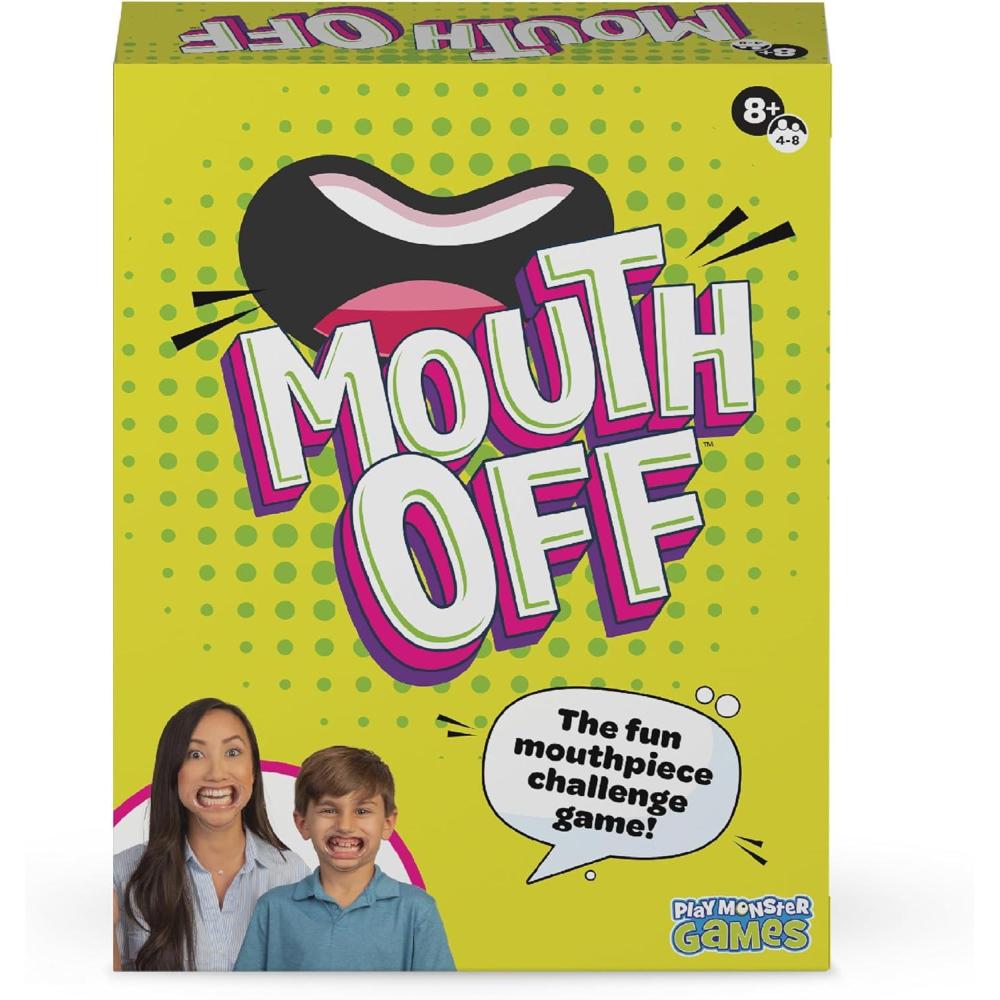 imagePlayMonster Swallow Your Words Card Games  Board Game for Family Game Night Sip It Say It Dont Spray It Multiplayer Game Guess The Phrase Before The Timer Runs Out Ages 8Mouth Off