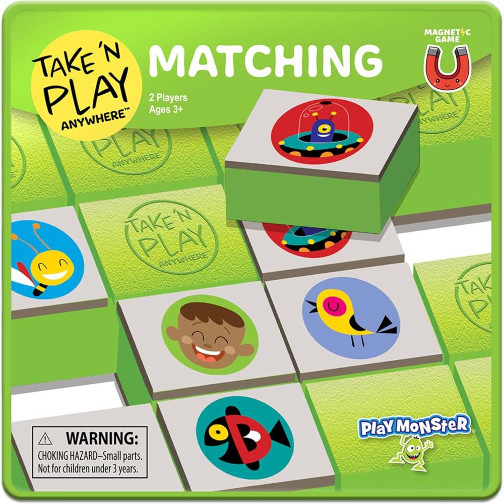 imagePlayMonster Take N Play  Matching Game  Easy to Use Hard to Lose  Fun on the Go Travel Game  For Ages 3