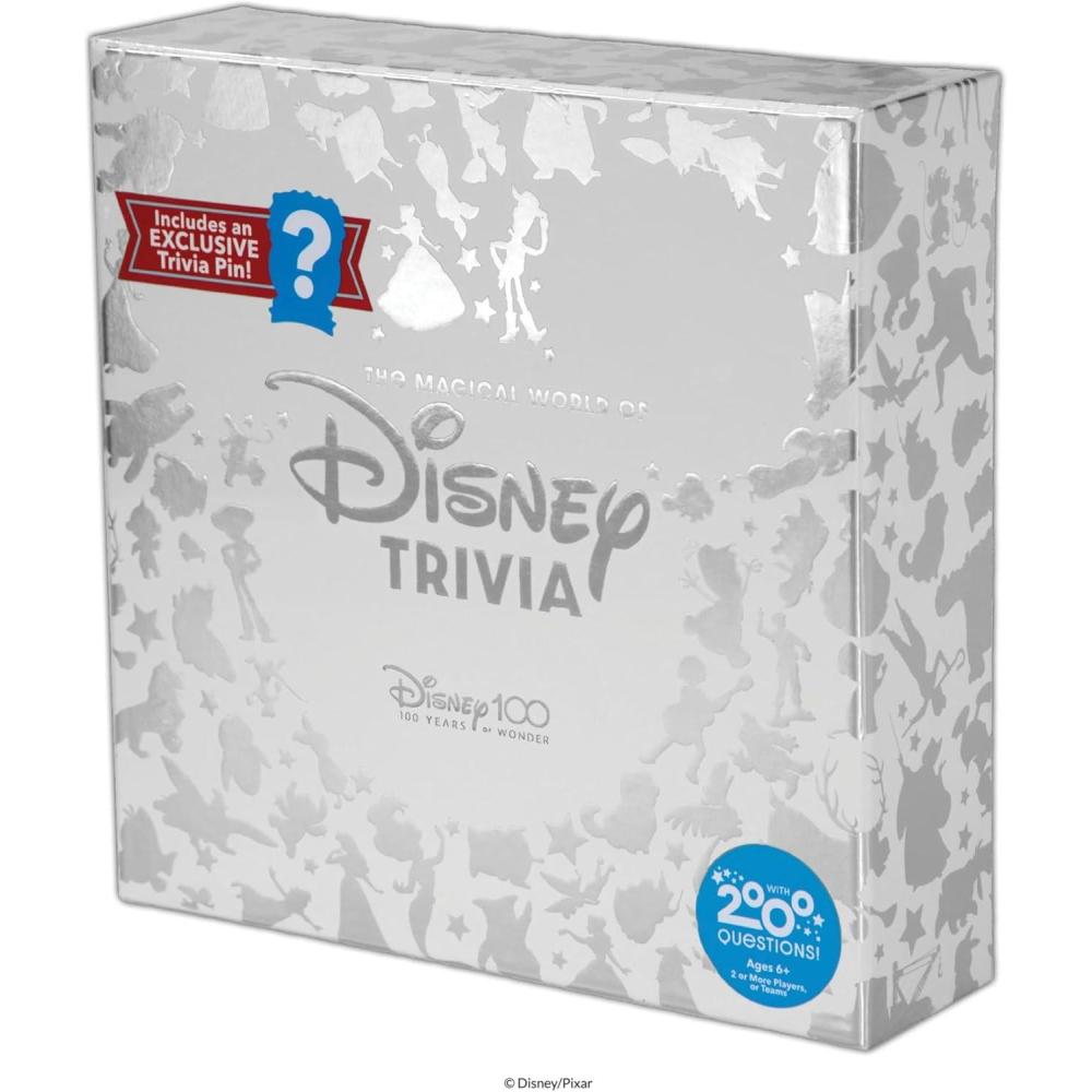 imagePlayMonster The Magical World of Disney Trivia Games  Board Games for Family Night Family Games MultiPlayer Board Game Family Board Game Travel Games Disney Game Ages 6Silver