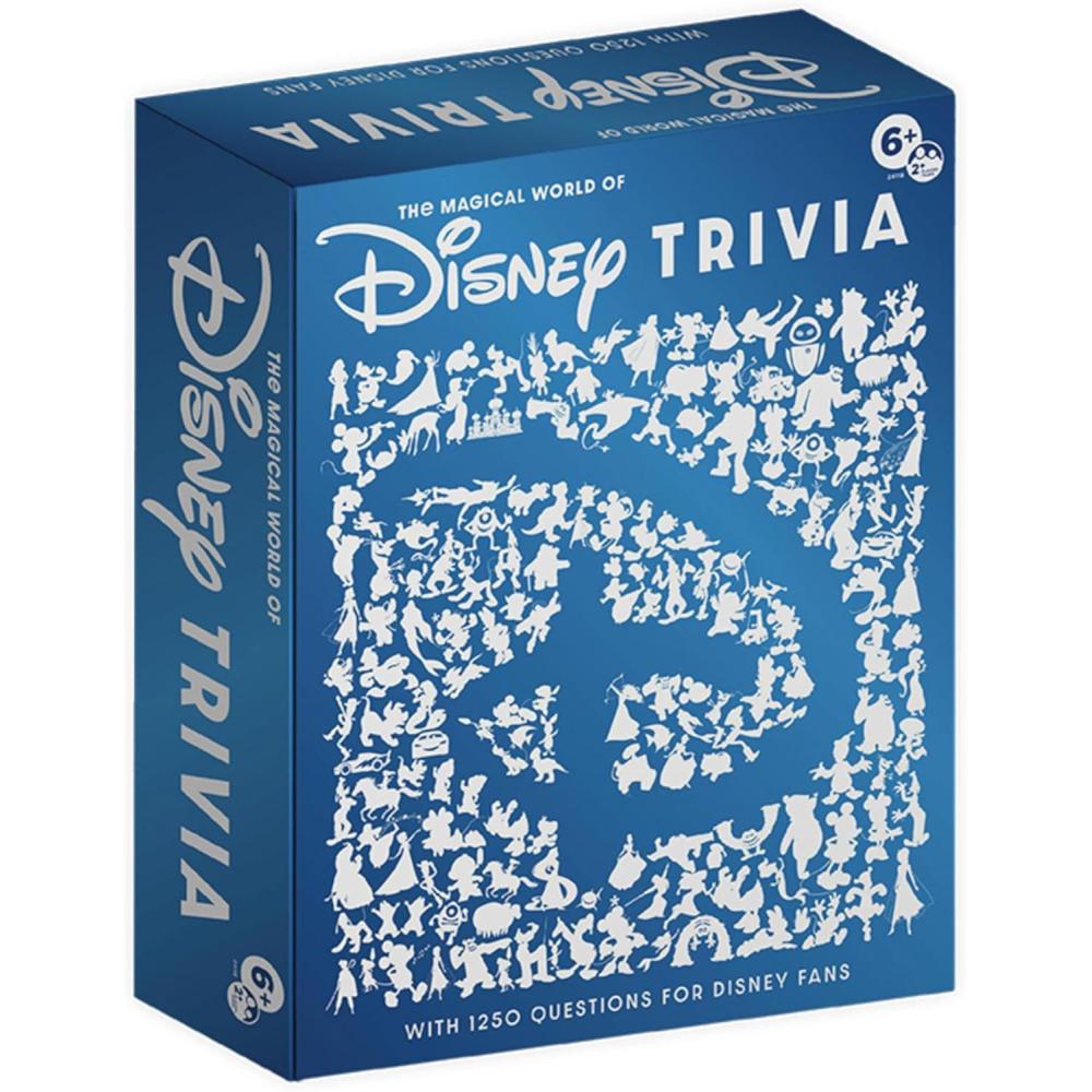 imagePlayMonster The Magical World of Disney Trivia Games  Board Games for Family Night Family Games MultiPlayer Board Game Family Board Game Travel Games Disney Game Ages 6Blue