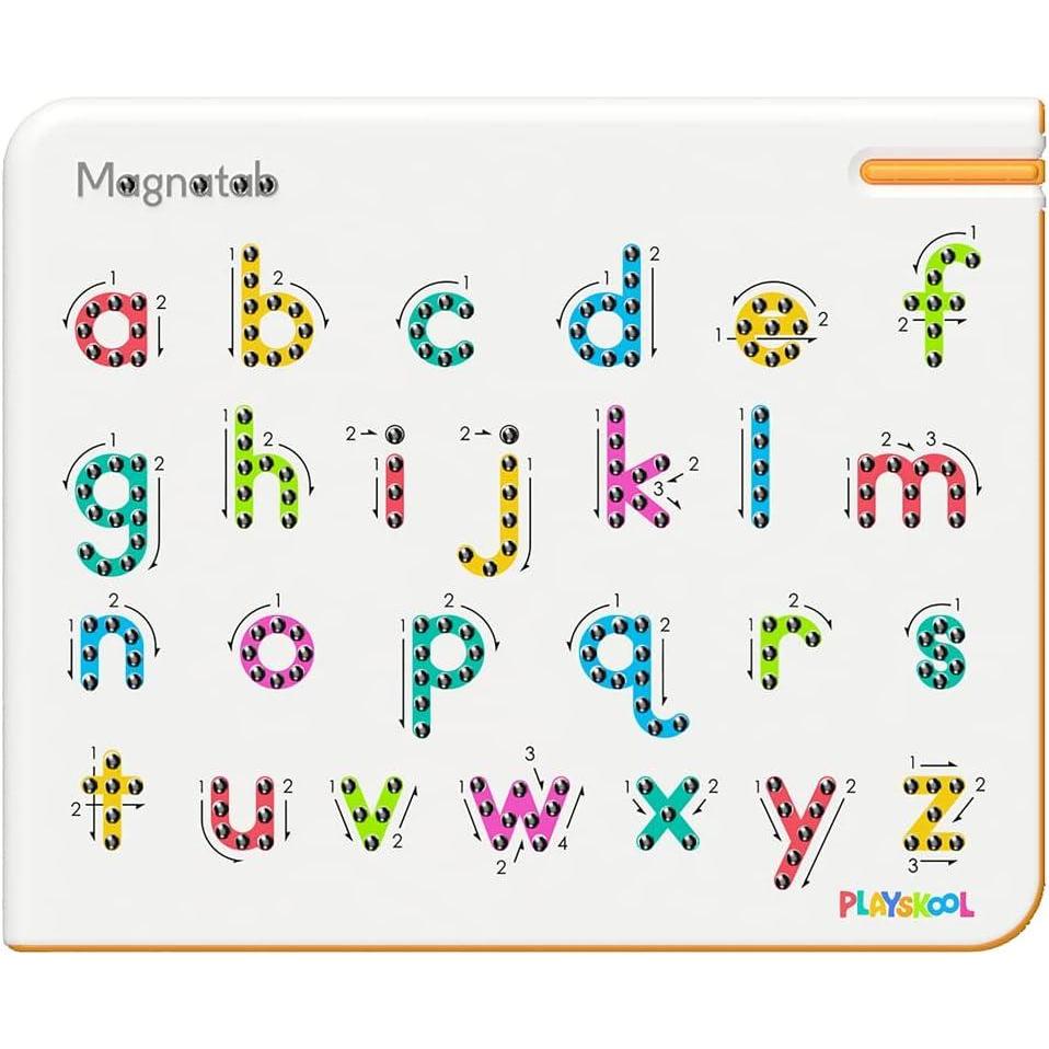 imagePlayskool Magnatab  GlowinTheDark  Learning and Sensory Drawing Tool  for Kids Ages 3 and Upa to z Lowercase