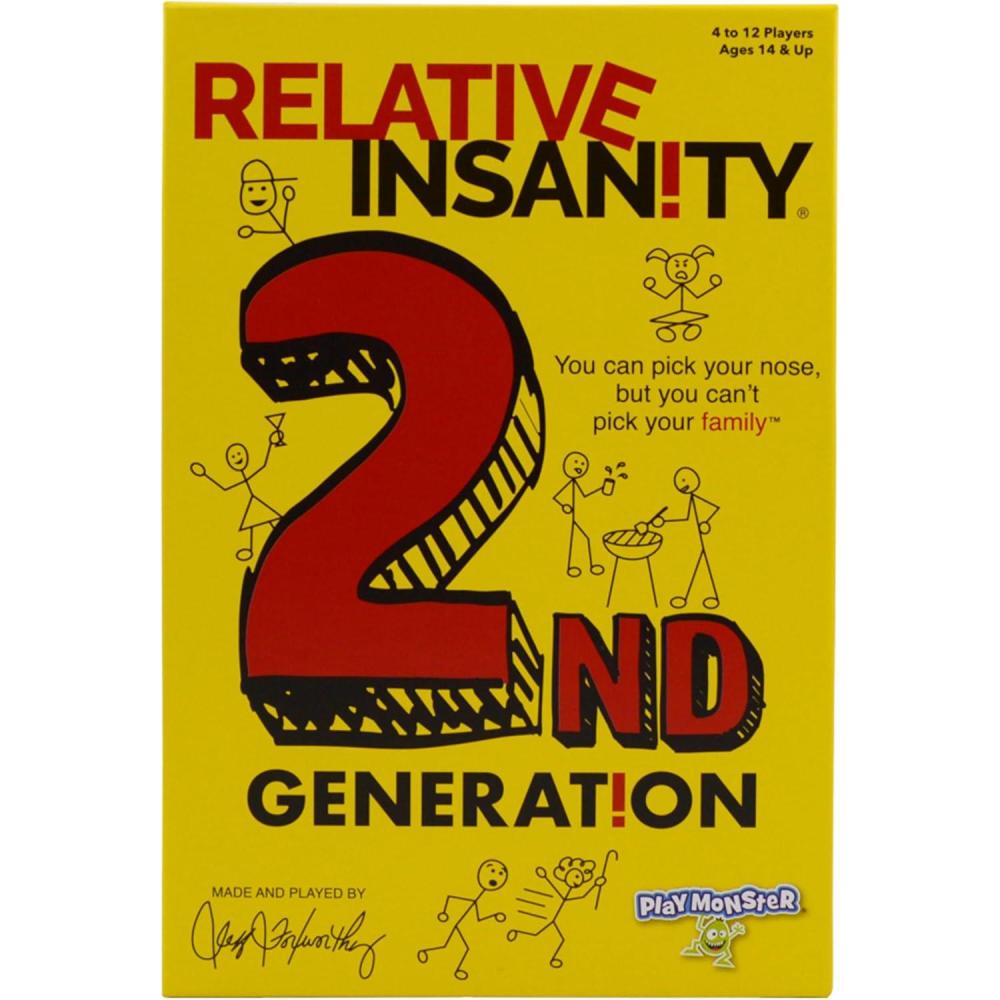 imageRelative Insanity Card Games  Family Games Night Kids Games Laugh Till You Drop Card Games for Adults Travel Games Fun Kid Games Designed by Comedian Jeff Foxworthy MultiPlayer Ages 142nd Gen