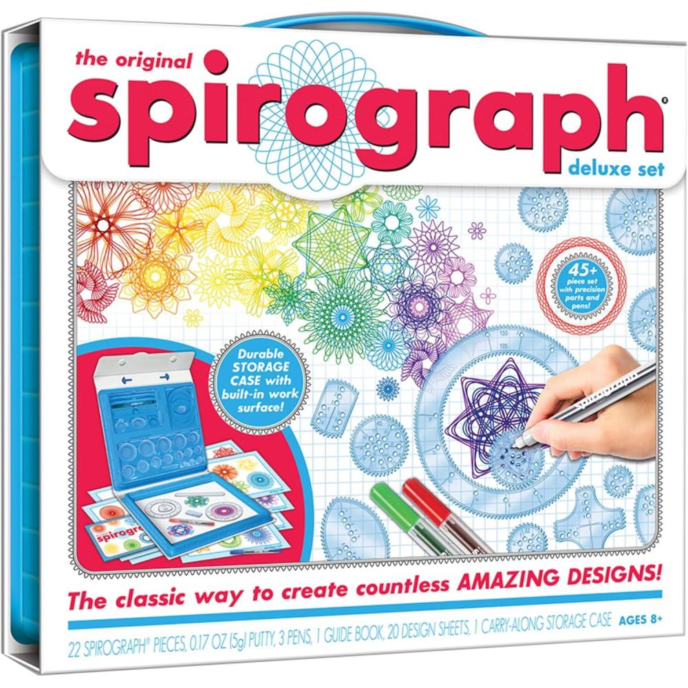 imageSpirograph  Deluxe Set  Spiral Art Drawing Kit  The Classic Way to Make Countless Amazing Designs  For Kids Ages 8Deluxe